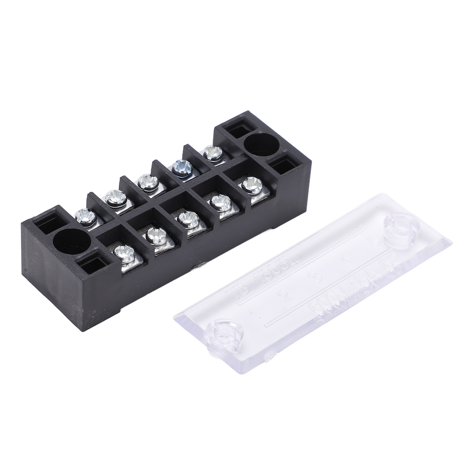 Anschlussklemme Tb-1505l, 5 Anschlüsse, 600 V, 15 A, Zweireihig, Schraubklemmenblock Für Verteilerkasten Und Schaltschrank