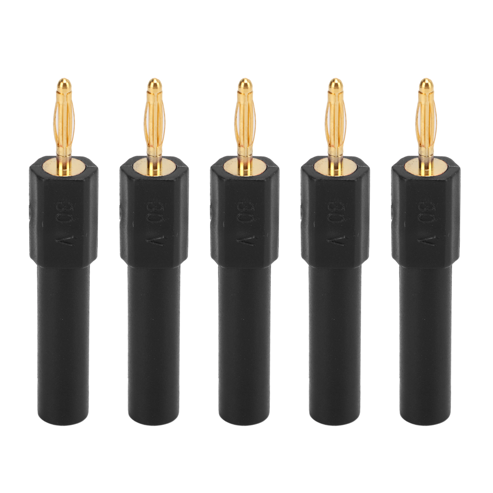 5er-packung Konvertierbarer Bananenstecker (2 Mm Auf 4 Mm), Robuste Verbindung, Hervorragende Leitfähigkeit, Schwarz