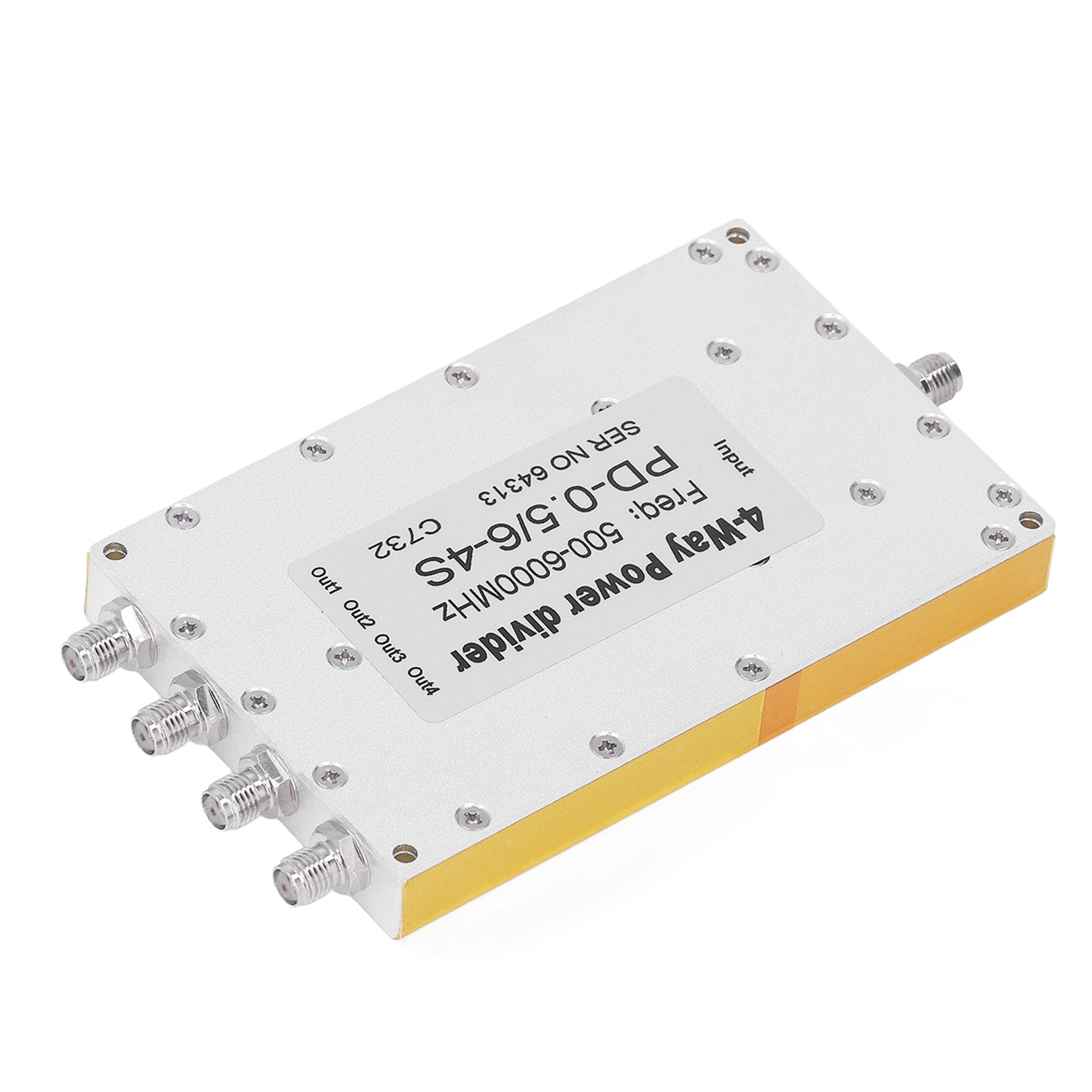 Sma 4-fach Leistungsteiler 500–6000 Mhz, Geringe Einfügungsdämpfung, Hohe Verstärkung, Sma-mikrostreifenantennensplitter