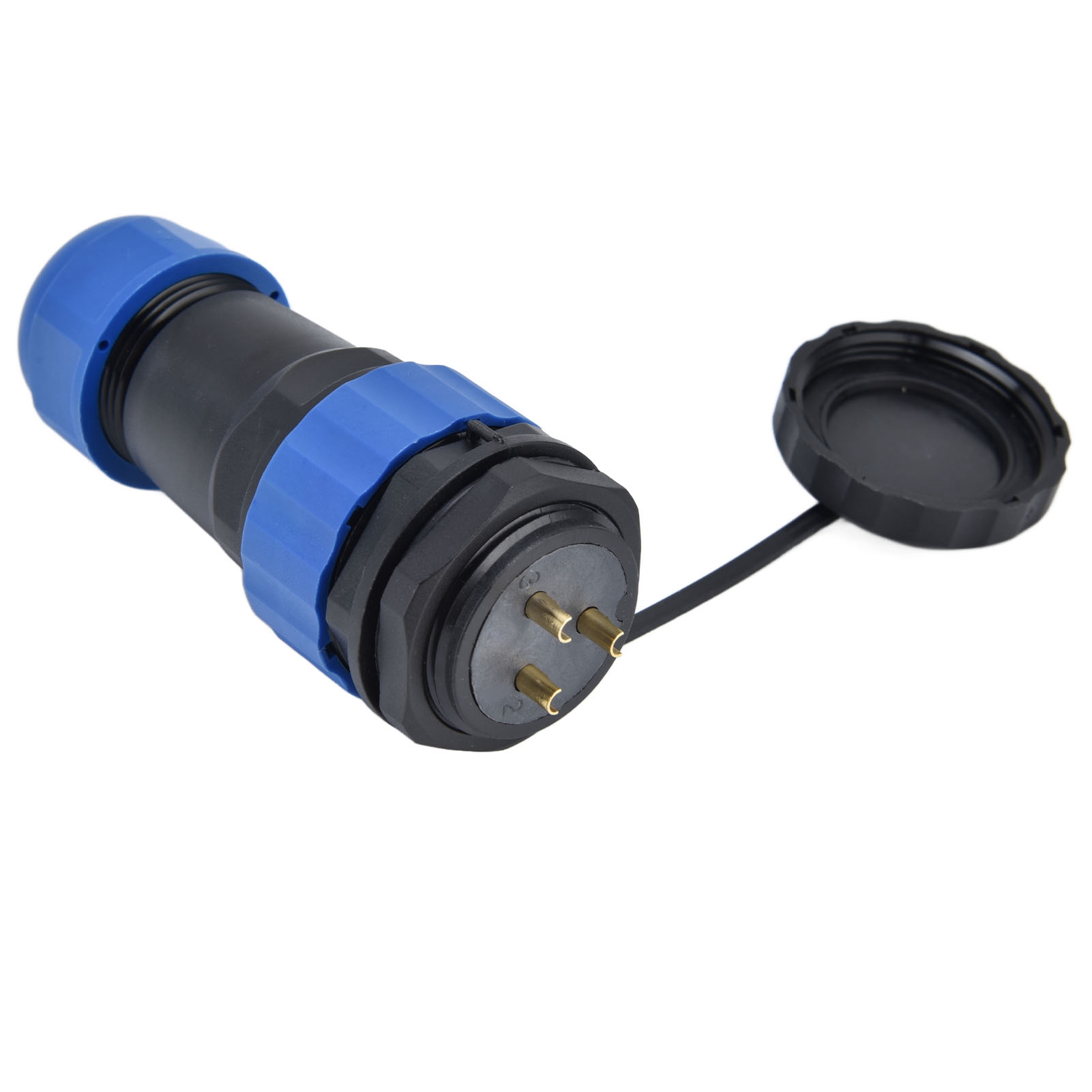 Ip68 Wasserdichter Elektrischer Steckverbinder Sp28 Sp28, Männlicher Und Weiblicher Flugzeugstecker 380v 25a 3-polig, Lötbar Mit Mutter, Für Industrielle Anwendungen.