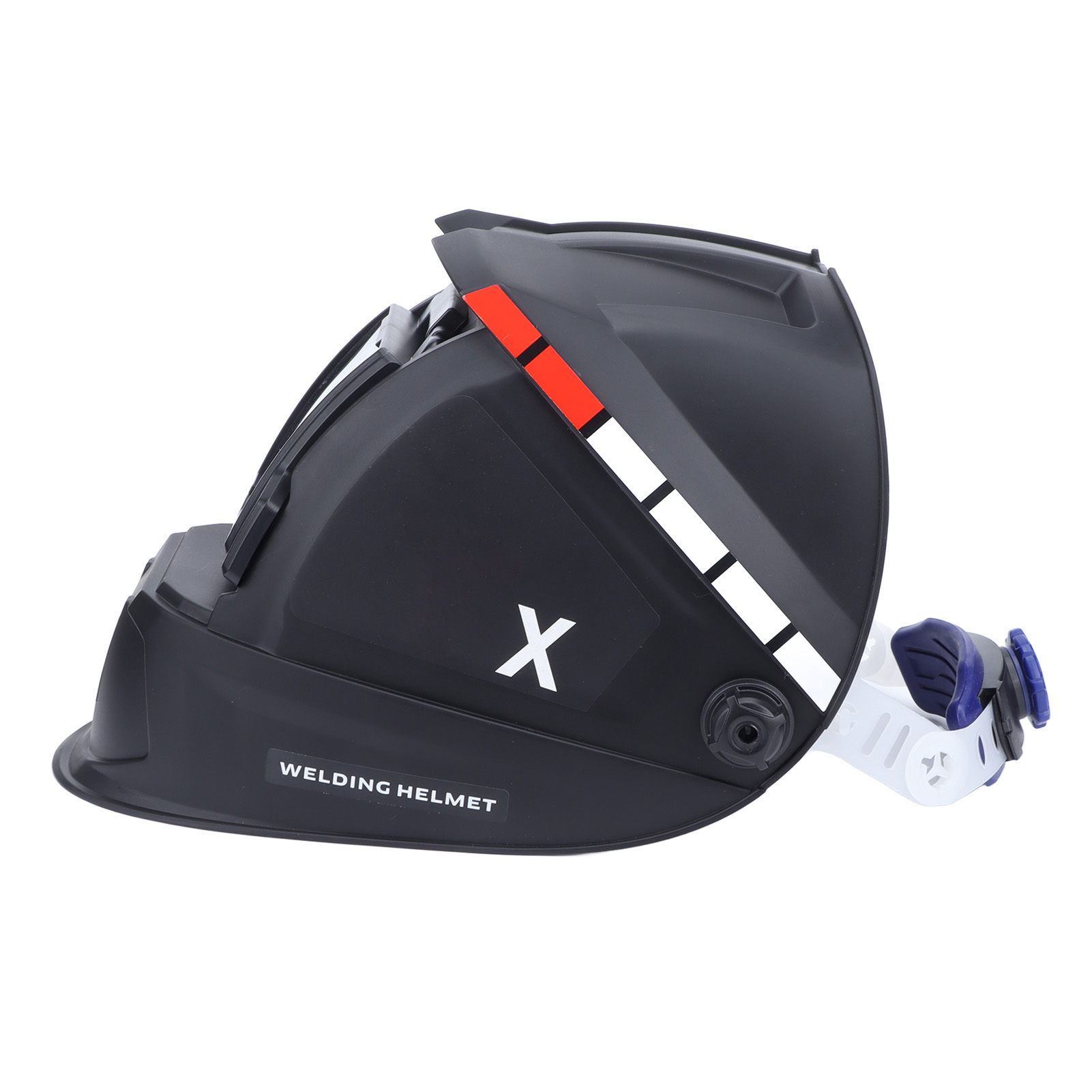 Automatischer Schweißhelm Mit Hochklappbarer Klappe, Isolierendem Frontschutz, Automatisch Abdunkelndem Visier, Spritzschutzhaube Und Robuster Helmschale