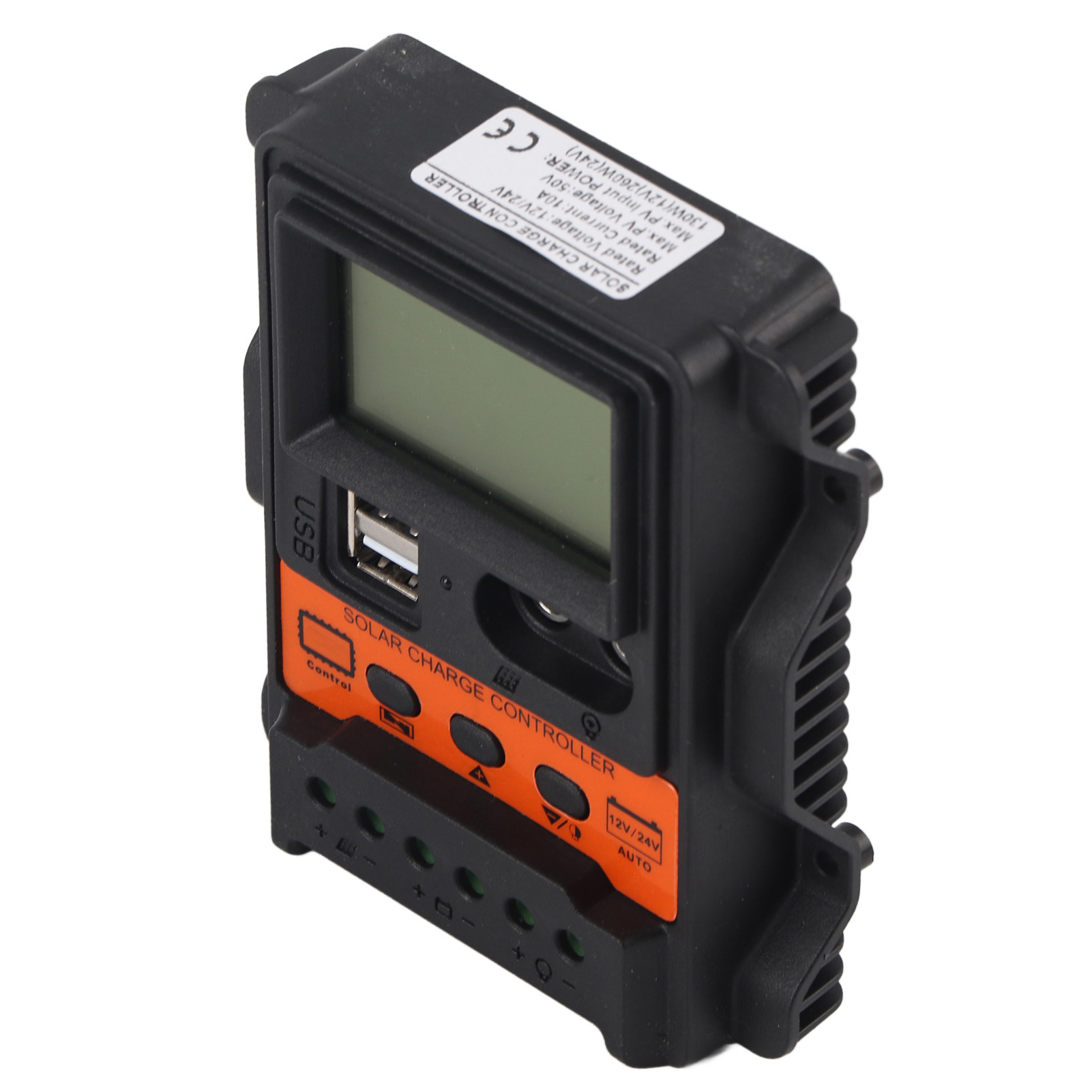 10a 12v/24v Pwm-solarladeregler, Lcd-bildschirm, Zwei Usb-anschlüsse, 130w/260w Panel-controller