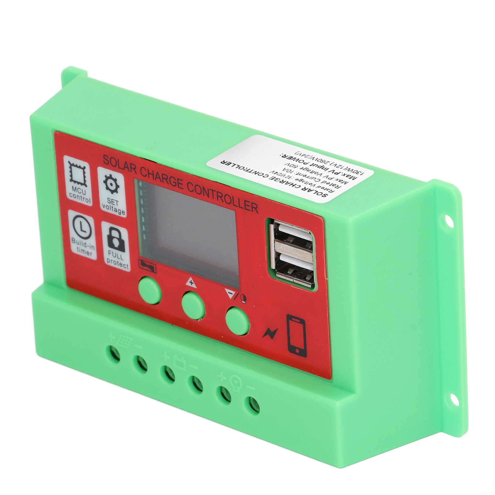 10a 12v/24v Pwm-solarladeregler Mit Lcd-bildschirm Für Photovoltaikanlagen Im Haushalt, Intelligenter Spannungsregler