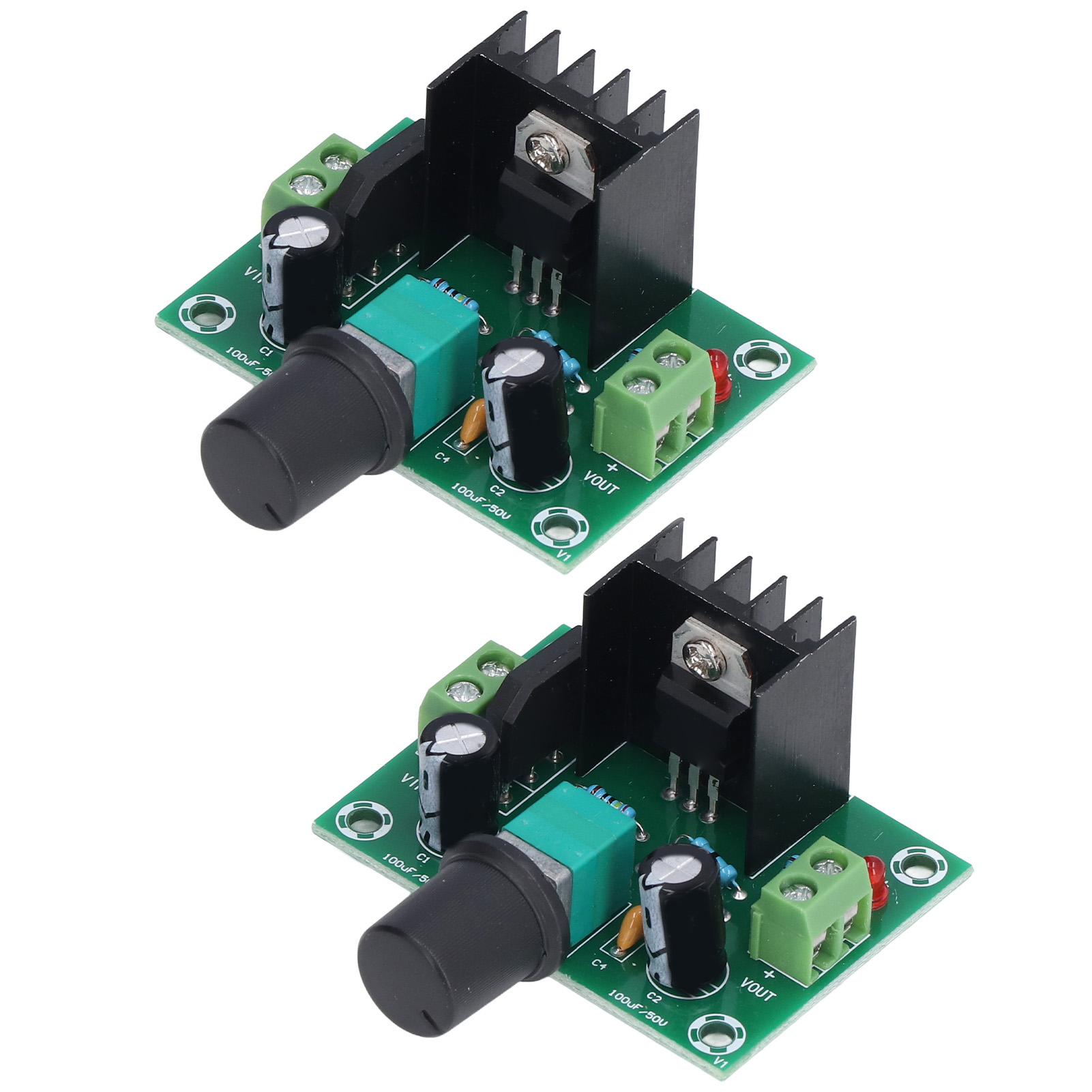 2 X Xhm197 Spannungsregler, Lm317 Linearmodul, Kühlkörperplatte, Ac/dc-sensor, Effiziente Kühlung