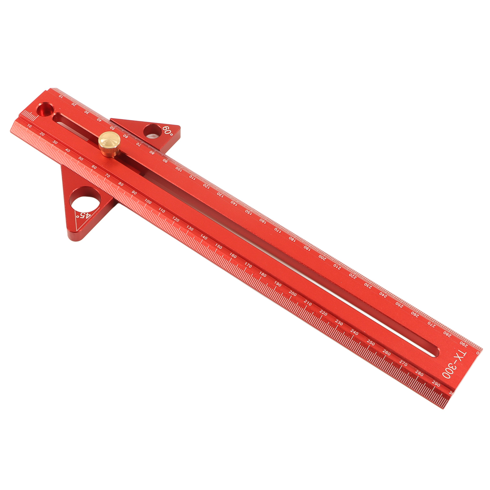 Multifunktionales T-lineal Aus Aluminium Für Die Holzbearbeitung, Tragbares Winkelmessgerät, Markierungslineal Aus Legierung, 30 Cm/11,8 Zoll, Präzisionswerkzeug.