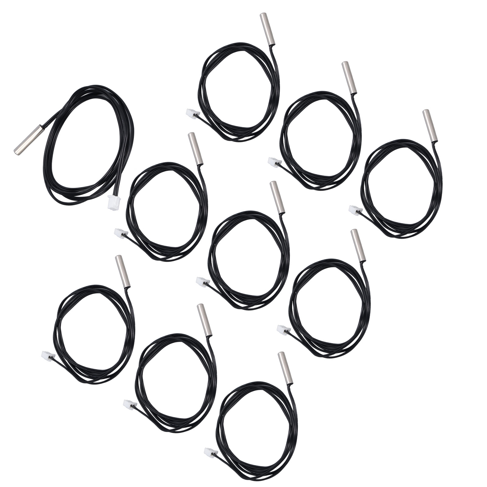 Ntc 50k B3950 Thermosonde, Zylindrischer Temperatursensor 5x25mm, Packung Mit 10 Messköpfen, Widerstandsthermistor