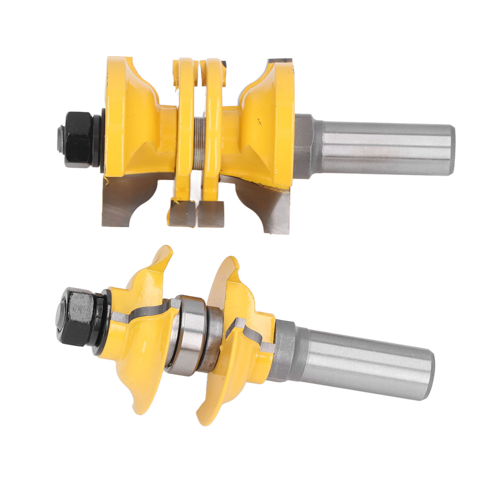 2-teiliger Eingangstür-zapfenfräser, Hartmetall-legierungsstahl, Verstellbarer Nutfräser, 1/2 Zoll Schaft, 2er-set.