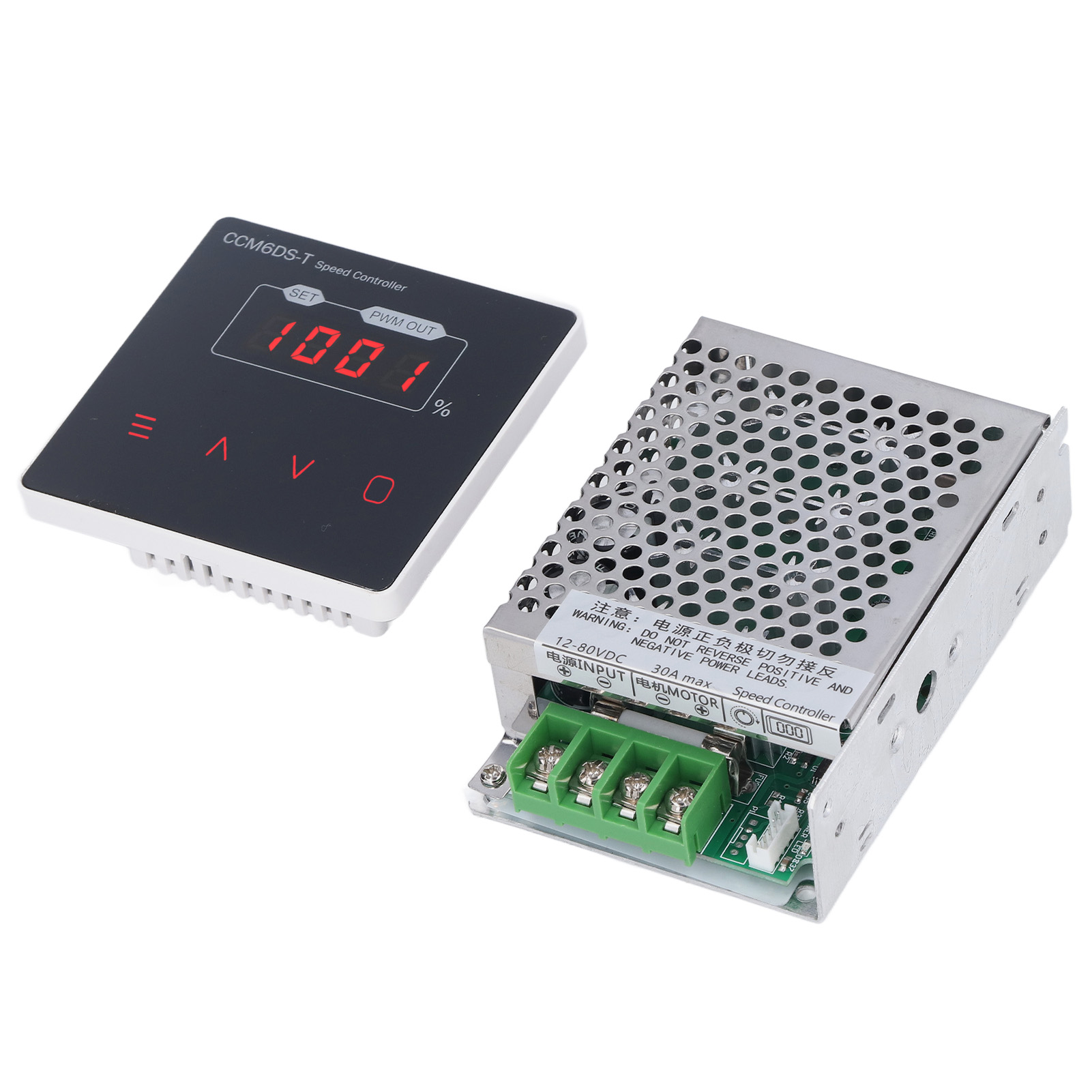 Digitaler Drehzahlregler Mit Display, Stromregler Aus Aluminiumlegierung, Dc 12v-80v 30a Steuerschalter