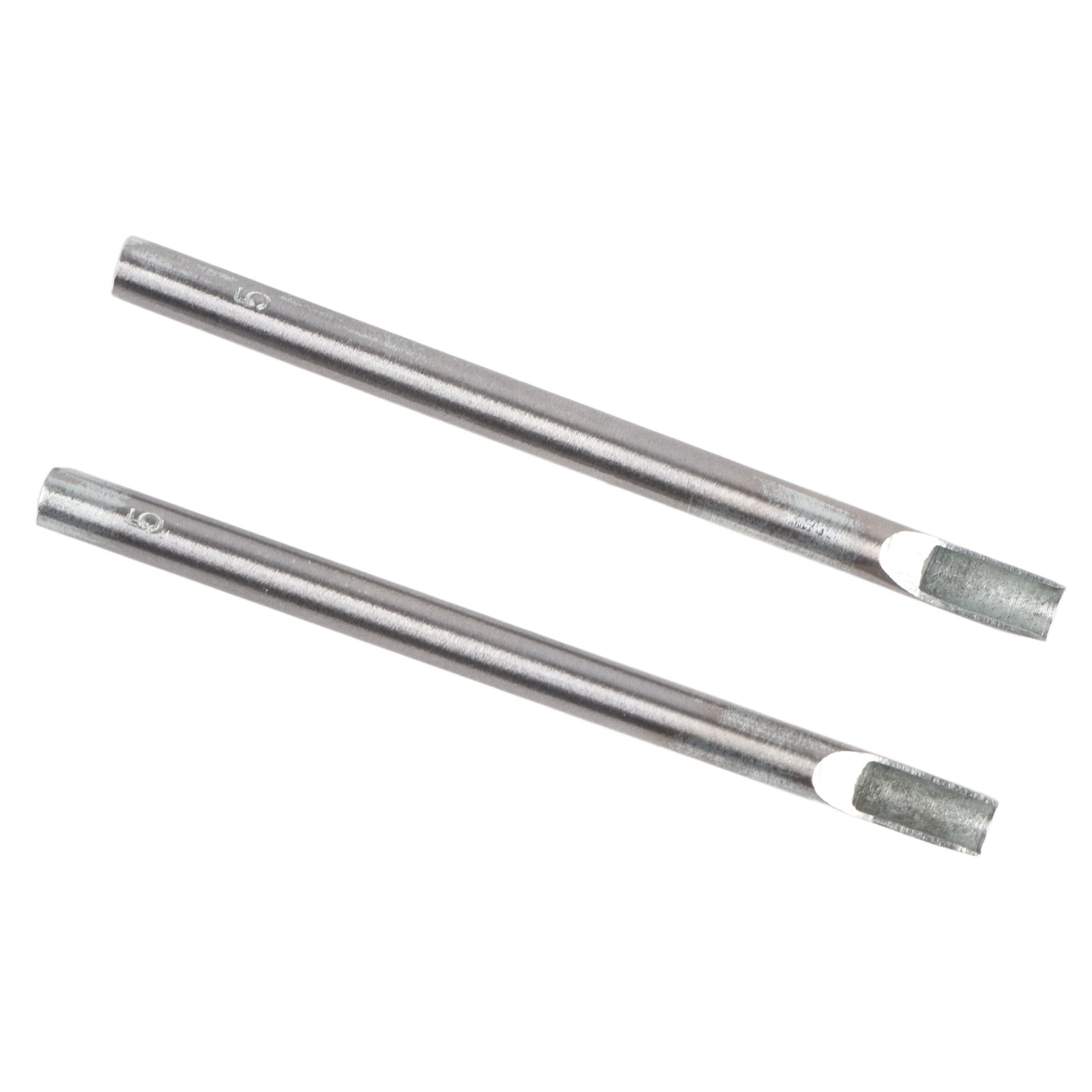 Set Mit 2 Halbrunden Stahlstanzen, Lederschneidwerkzeug Für Gürtel Und Riemen, 5 Mm, Bastelset