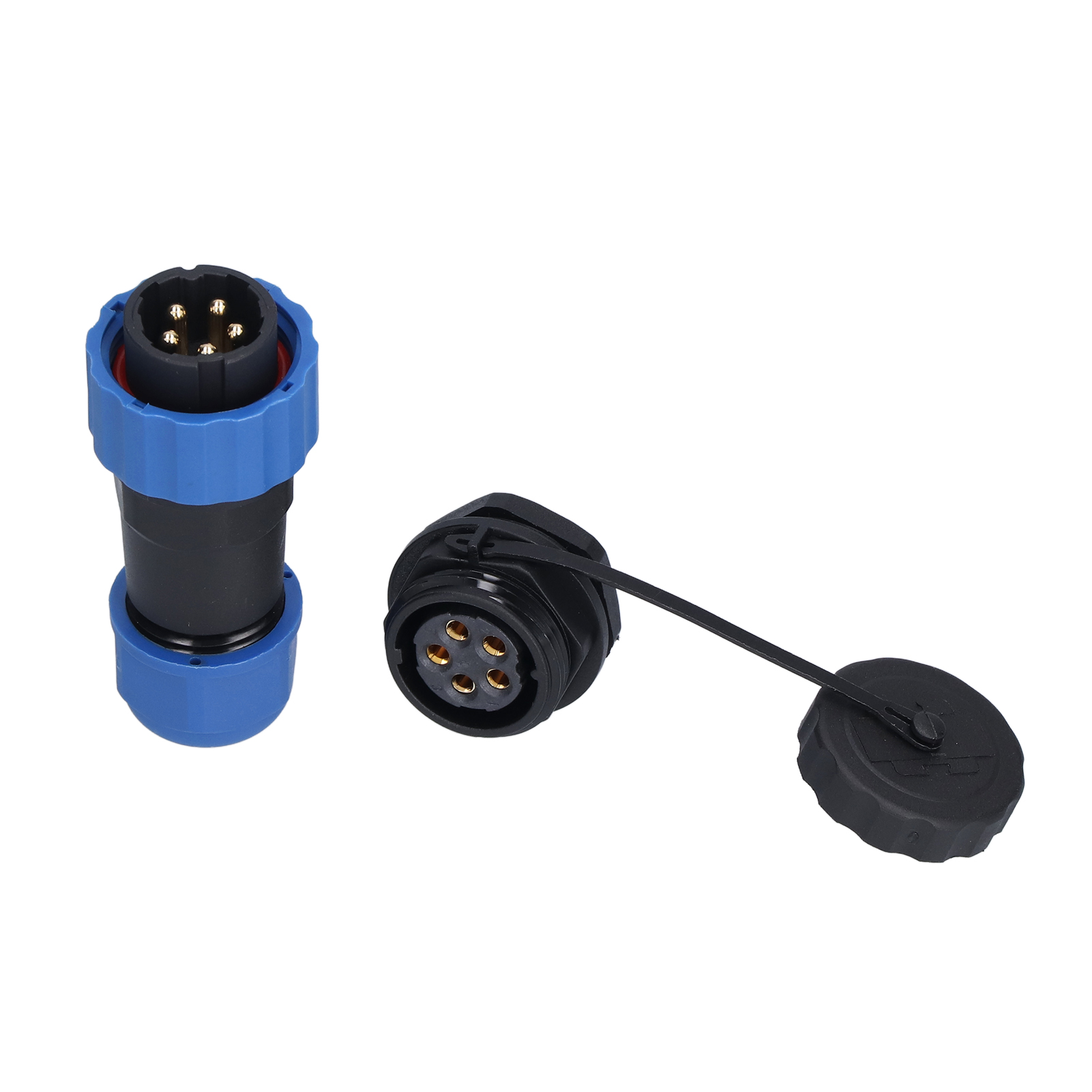 Ip68 Wasserdichter Luftfahrtstecker Sp205 380v, Stecker/buchse Mit Rückseitiger Mutter, Lötanschluss, 5 Pins