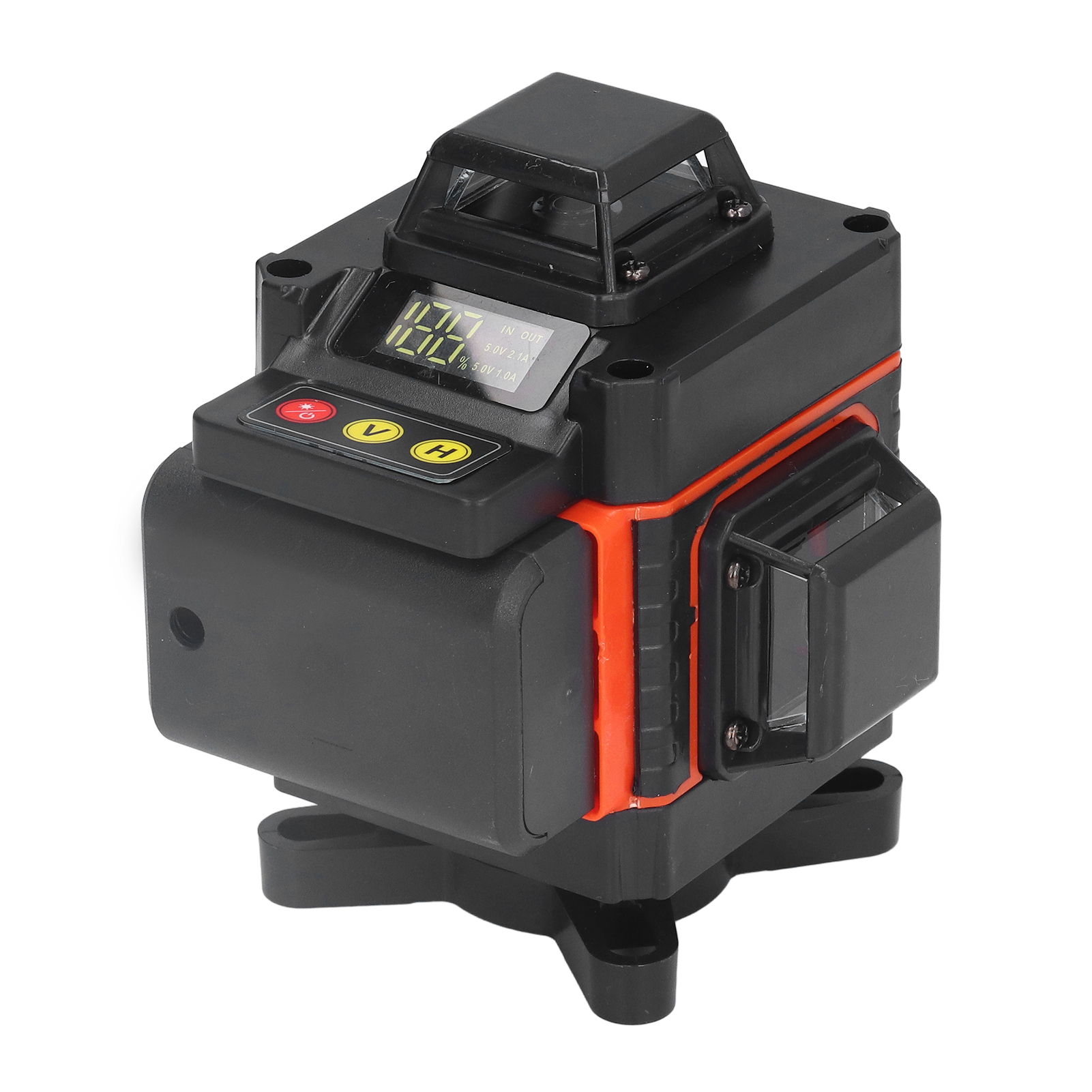 16-linien-4d-selbstnivellierungslaser Mit Fernbedienung, Digitalanzeige, Eu-stecker 110–240 V, Orange