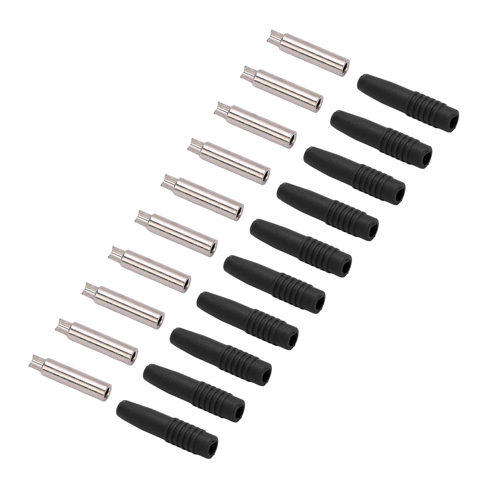 2 Mm Isolierte Bananenstecker X10, Weibliche Kupplung Mit Schutz, Schwarz, Für Test- Und Messgeräte