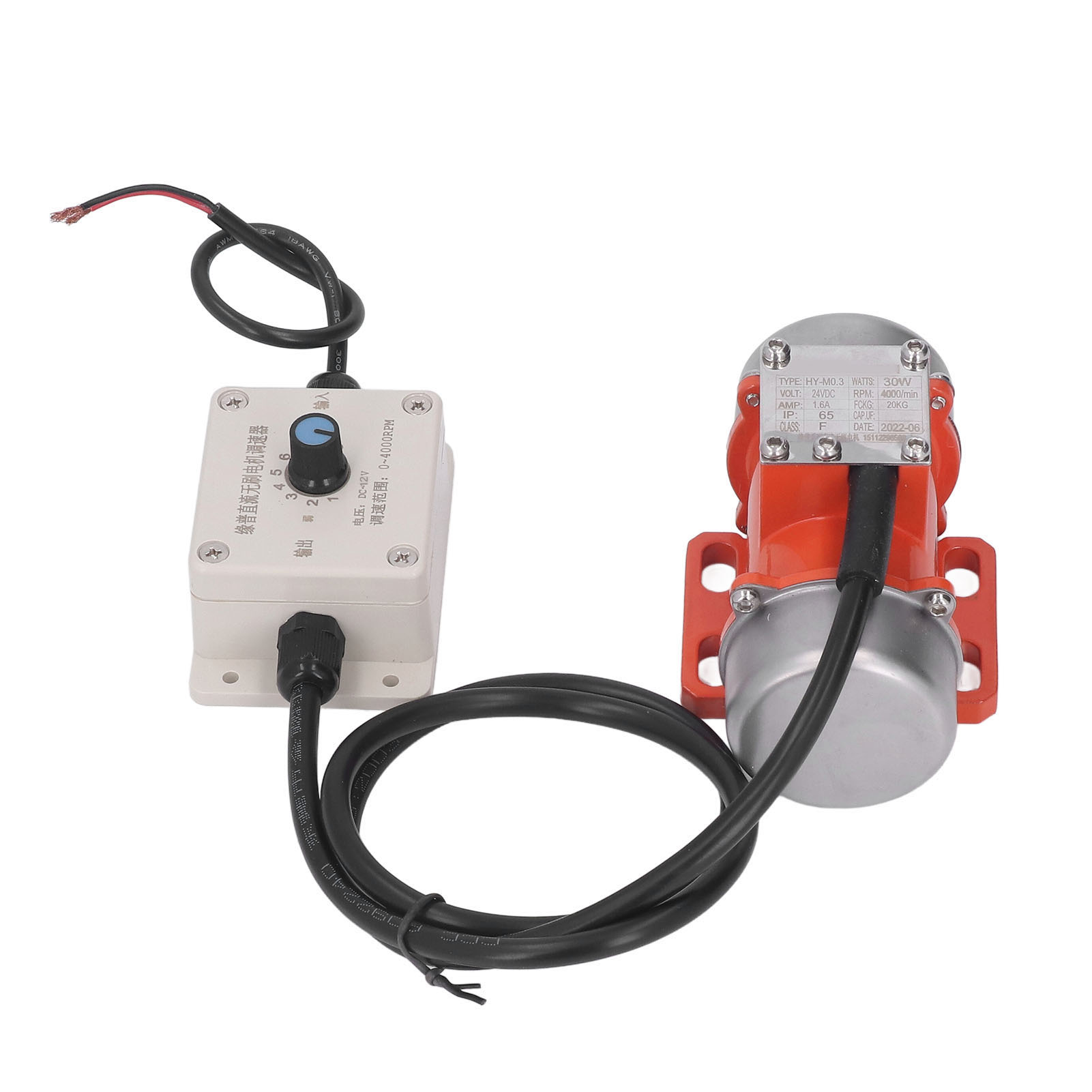 30w 4000rpm Dc12v 2.8a Bürstenloser Elektrischer Vibrationsmotor, Einstellbare Erregerkraft, Mit Drehzahlregler, Lineare Vibration Für Industrielle Anwendungen.