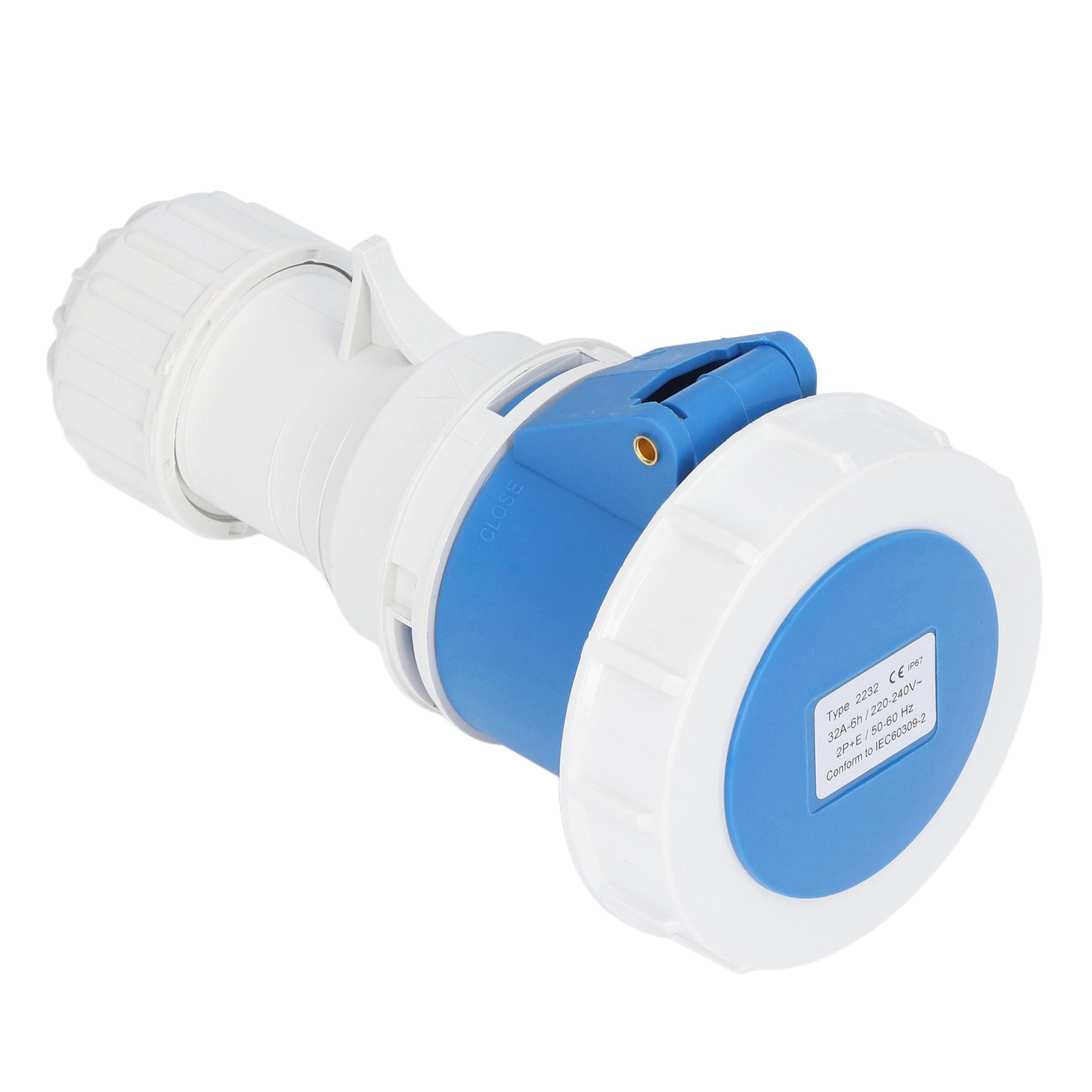 Ip67 Wasserdichter Industriestecker, 3-poliger 2p+e-aviator-stecker (männlich), 32 A, 220–240 V Wechselstrom