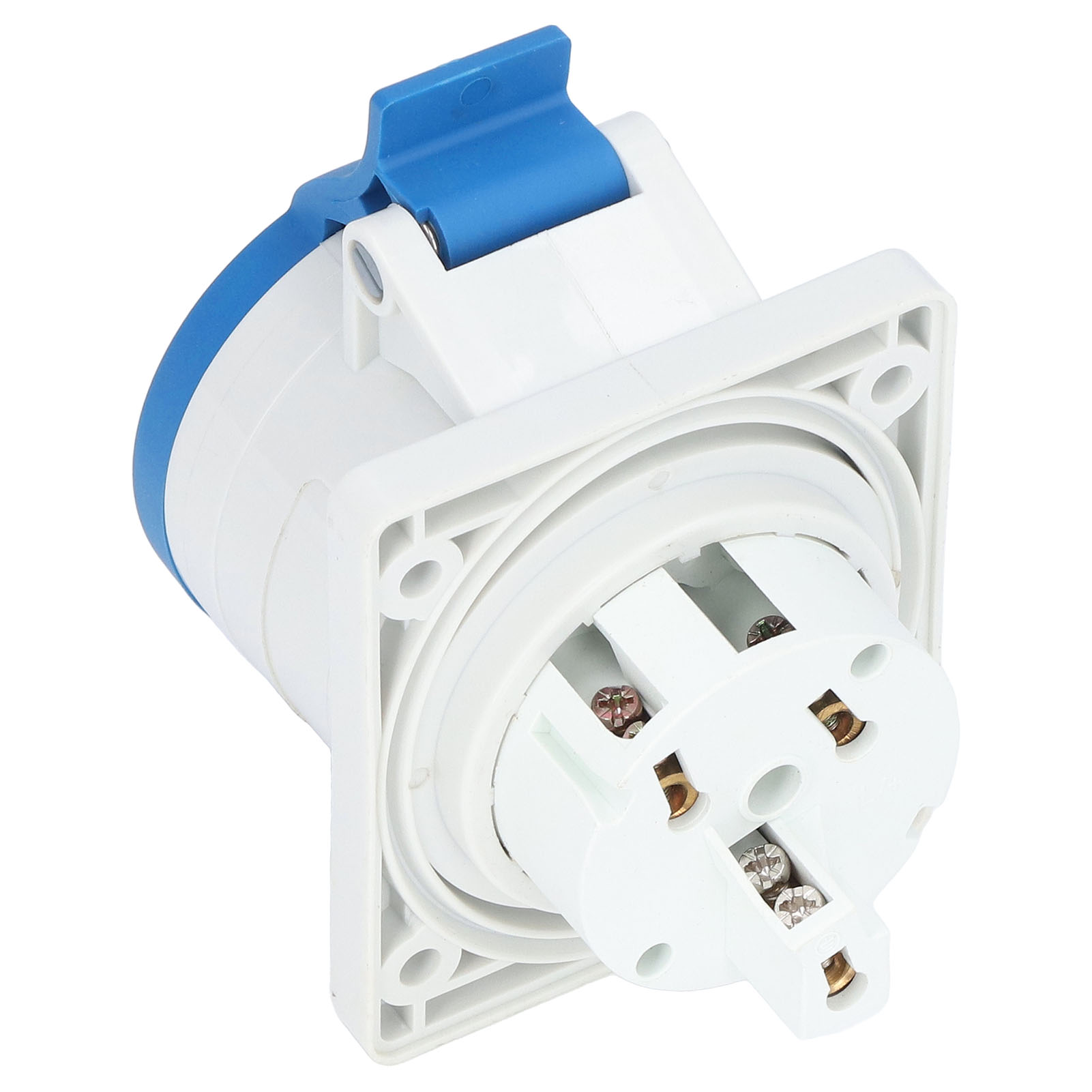 Ip44 Wasserdichter Industriestecker, 3-polig (2p+e), 32 A, 220–240 V Ac, Versenkte Luftfahrtbuchse Zur Wandmontage