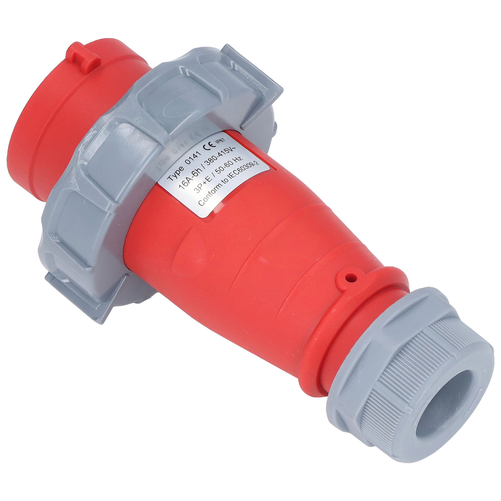 Ip67 Wasserdichter Industriestecker, 4-poliger 3p+e-versenkstecker (flugzeugbauweise), 380–415 V Ac, 16 A, Verdeckte Montage