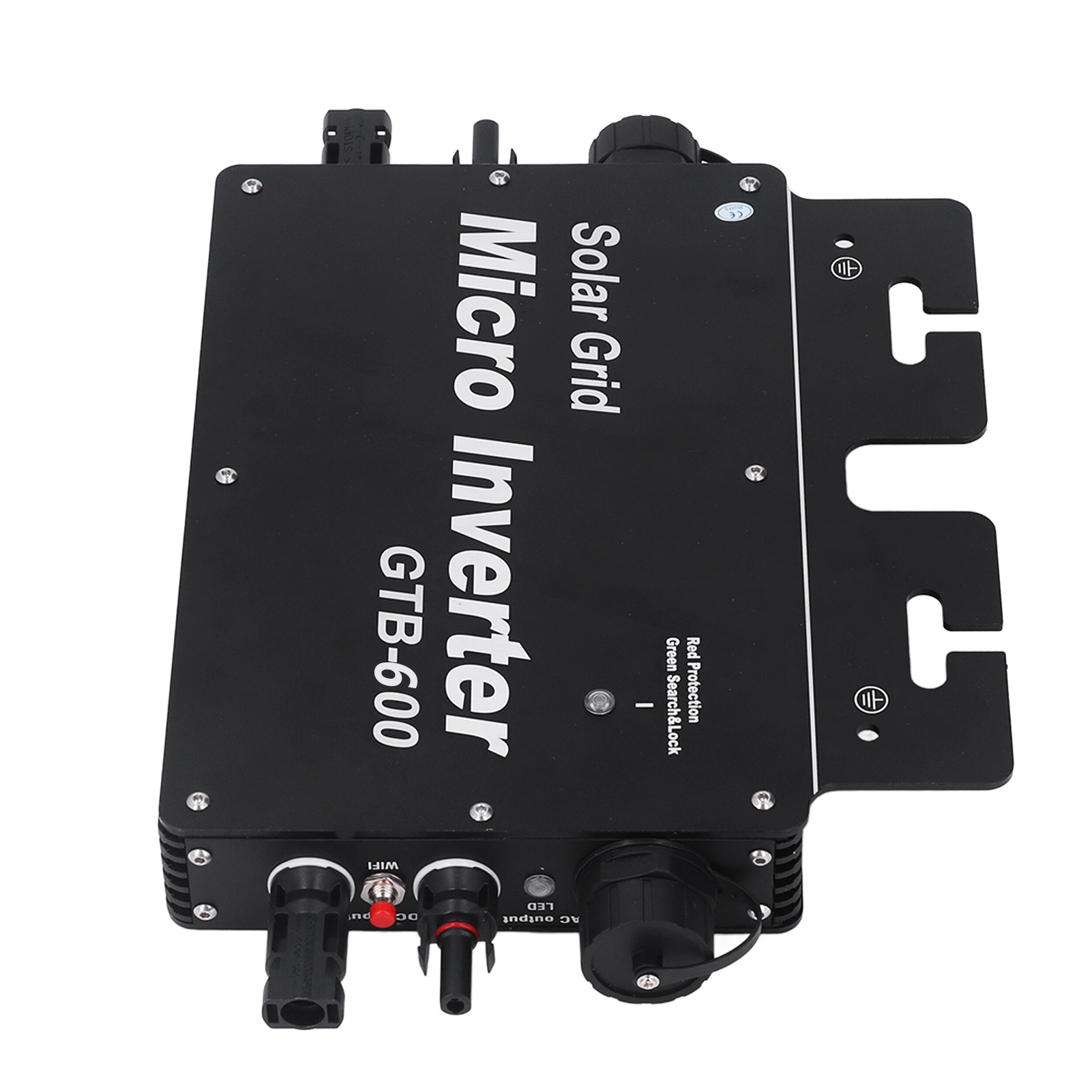 600-w-wlan-solar-mikro-wechselrichter, 120/230-v-netzeinspeisung, Eu-stecker, Automatische Erkennung, Schwarz, Fernbedienung
