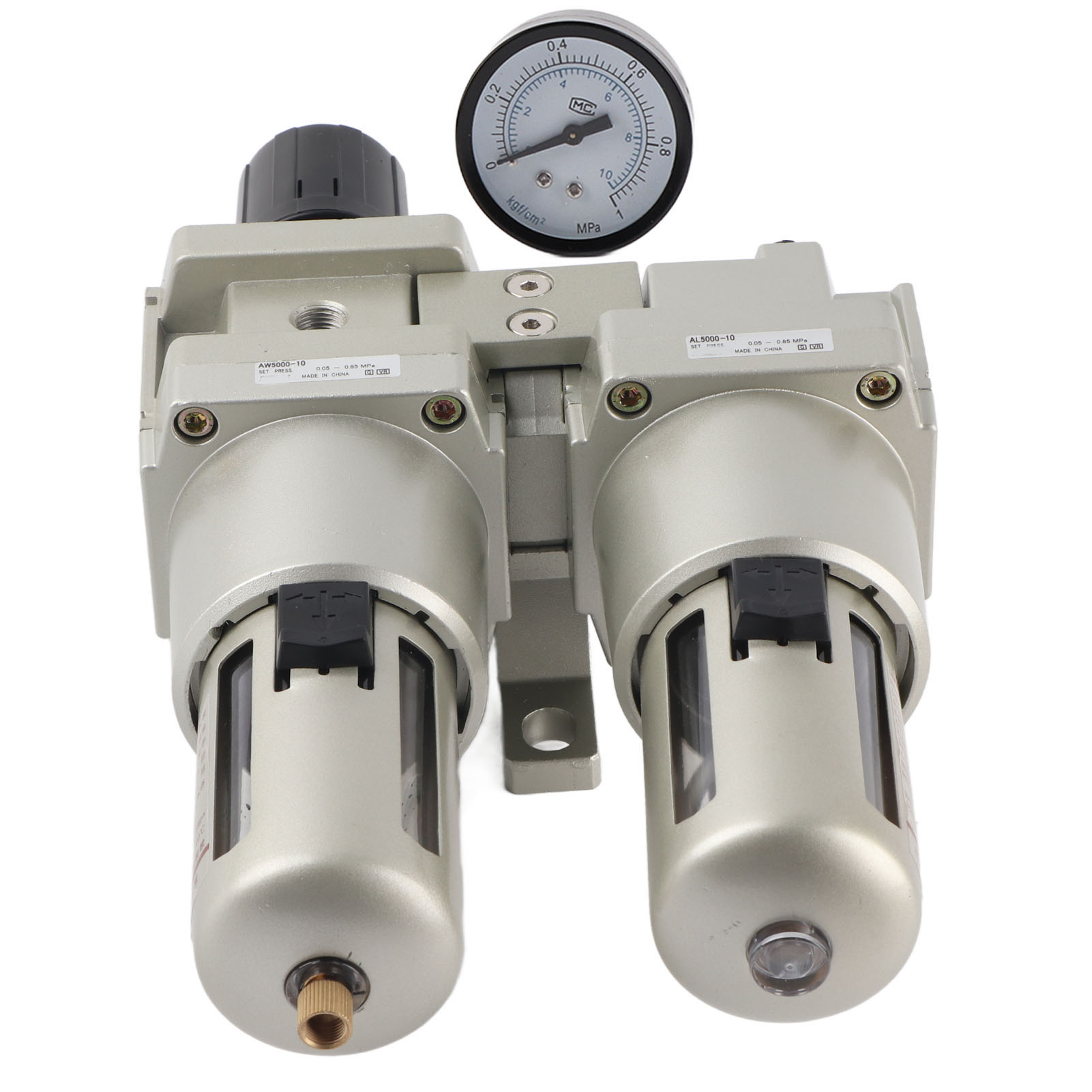 Wasser-/ölabscheider, Druckluftreglerfilter Mit Manometer (0,05–0,85 Mpa), G1-anschluss, Kondensatablauf