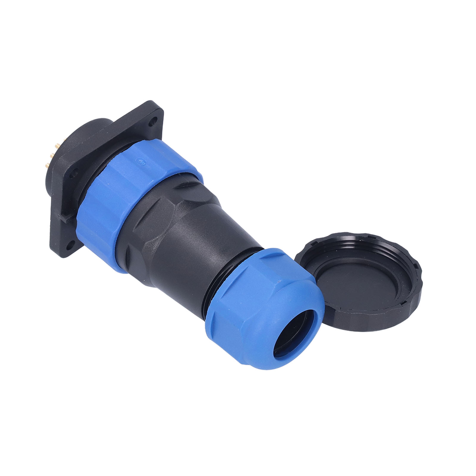 Wasserdichte 4-polige Vierkant-flanschbuchse, Flugzeugstecker, 250 V 5 A Wechselstromnetzteil, Sp2822, Industriestecker, Schutzart Ip67, Schnellverdrahtung, Für Den Außenbereich