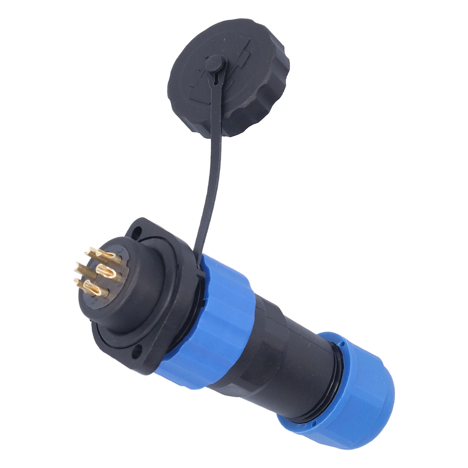 Ip68 Wasserdichter Elektrischer Steckverbinder, Edelstahl-flanschstecker (weiblich), Industrieadapter Ac380v Sp206 10a Für Maschinenverdrahtung