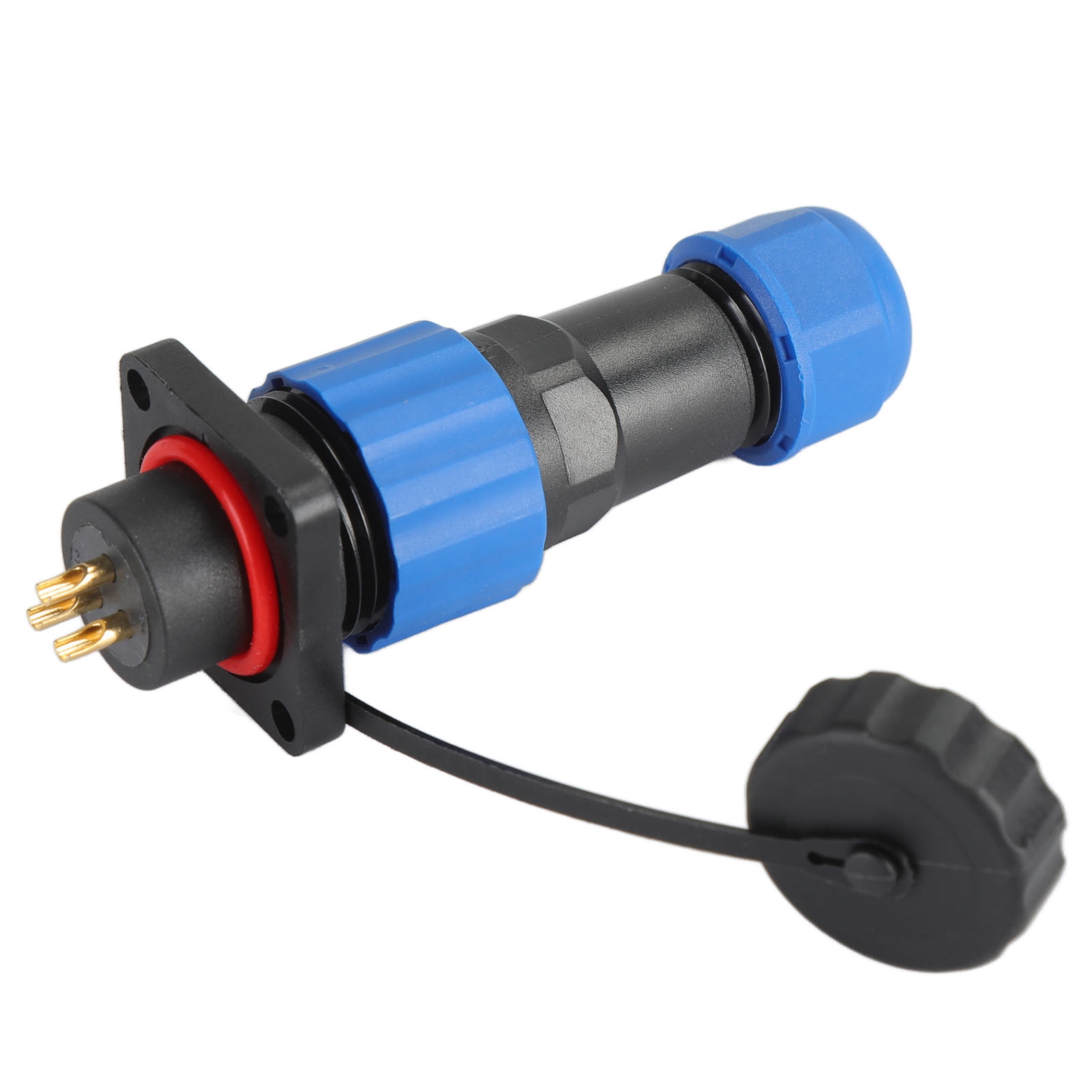 Wasserdichter Ip68-stecker, Sp163 3-poliger Quadratischer Luftfahrtstecker, 380 V 10 A Industrieadapter, Schraubklemme, Professioneller Einsatz