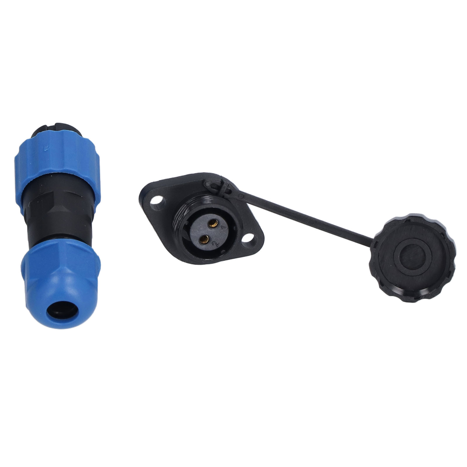 Ip68 Wasserdichter Industrie-steckverbinder Sp13, 2-polig, Flanschstecker (männlich/weiblich), Luftfahrtqualität, 380 V, 10 A, Für Schalttafelmontage