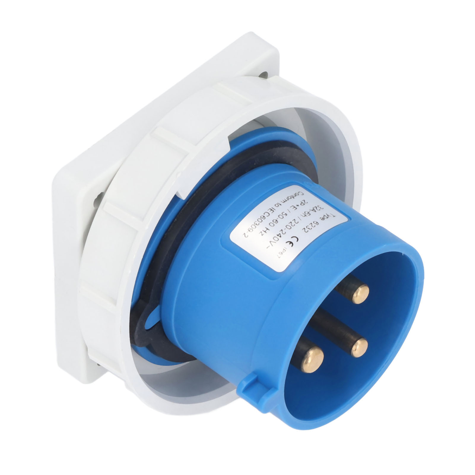 Ip67 Wasserdichter Industriestecker, 32a 220-240v Aviator-stecker, 2p+e, Messingkontakte, Robustes Gehäuse Für Den Professionellen Einsatz.