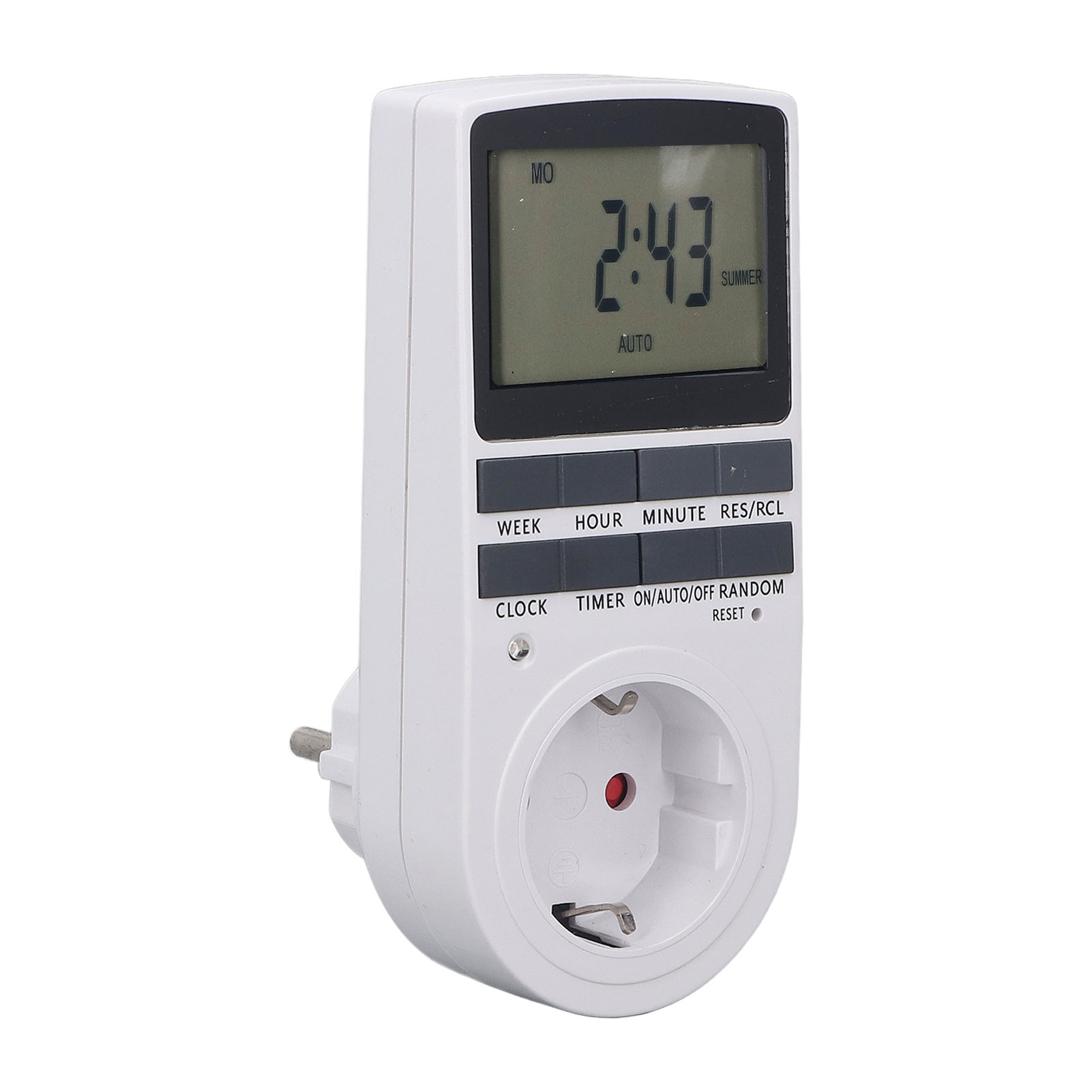 Intelligente, Digitale, Programmierbare Zeitschaltuhr, Energiesparender Zeitschalter, Hochbelastbarer, Flammhemmender Sockel, Eu-stecker 220–240 V