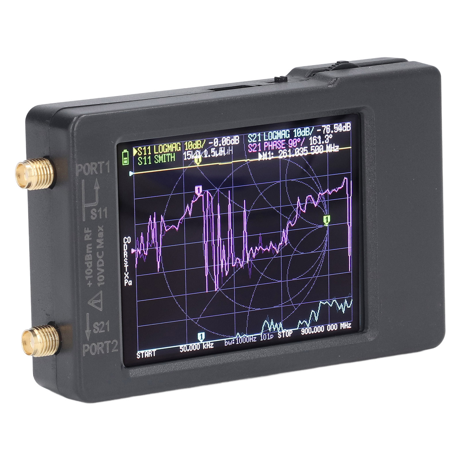 Vektornetzwerkanalysator 50 Khz–1,5 Ghz Mit 2,8-zoll-bildschirm, Hf-, Vhf- Und Uhf-antennenprüf- Und Messgerät