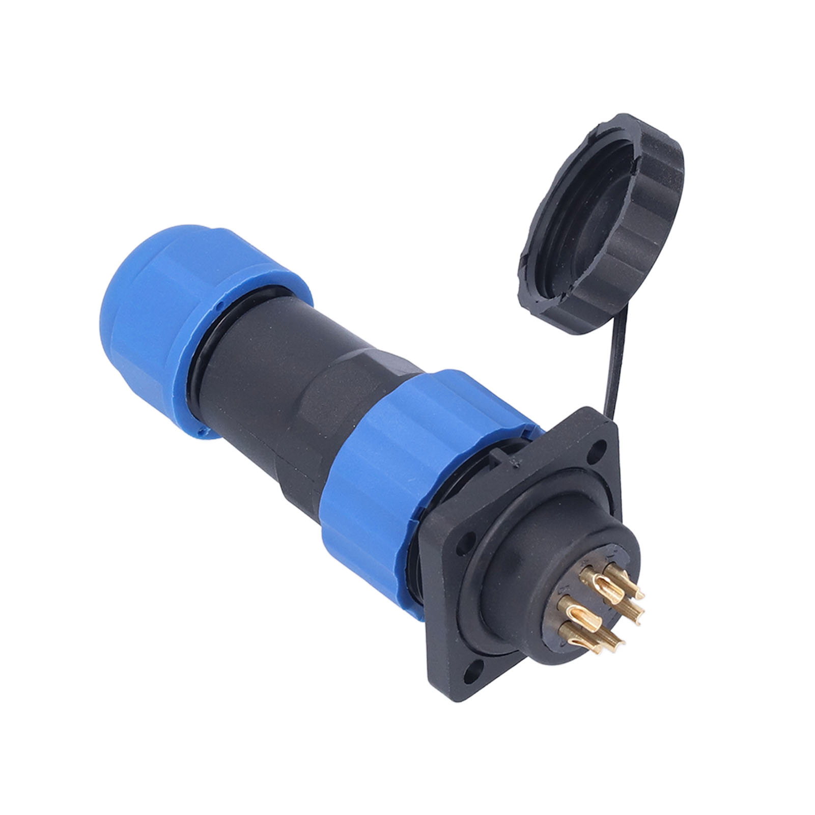 Sp206 3-poliger Wasserdichter Stecker, 380 V Ac Quadratischer Luftfahrtstecker, Lötanschlussadapter, Industrieller Elektrostecker Für Die Verkabelung