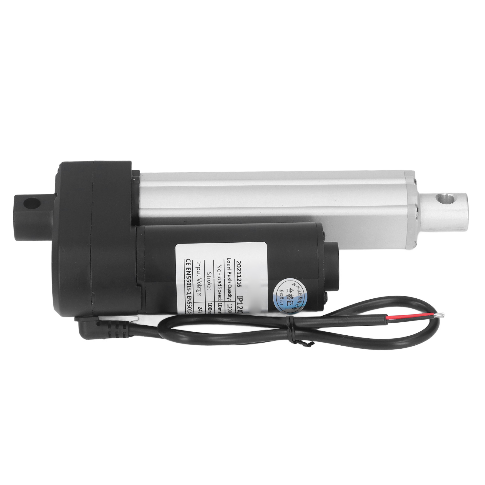 Mini-elektroantrieb 1200 N, Hochgeschwindigkeits-linearmotor, 8 Mm Öffnung, Schlitten-gabelkopf, 100 Mm/3,9 Zoll Hub, Kompakter Gleichstromantrieb Für Den Schwerlasteinsatz.