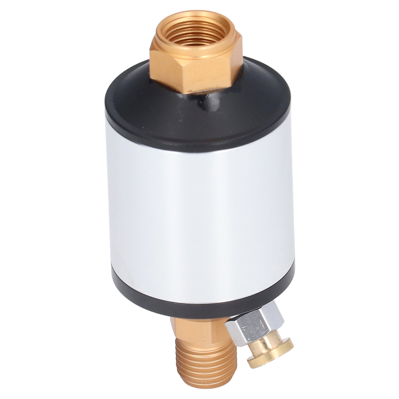 Mini 1/4 Npt Inline-luftfilter, Aluminium-wasser-öl-abscheider Für Druckluftwerkzeuge, Gewindeeinlass Und -auslass, Kompakter Luftreiniger.