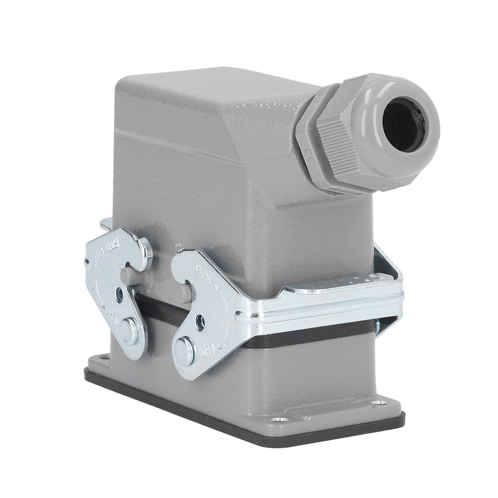 Industrieller Wasserdichter Stecker 16a 500v, Rechteckiges Gehäuse Aus Aluminiumgusslegierung, Robust Und Wetterfest Für Hohe Belastungen.