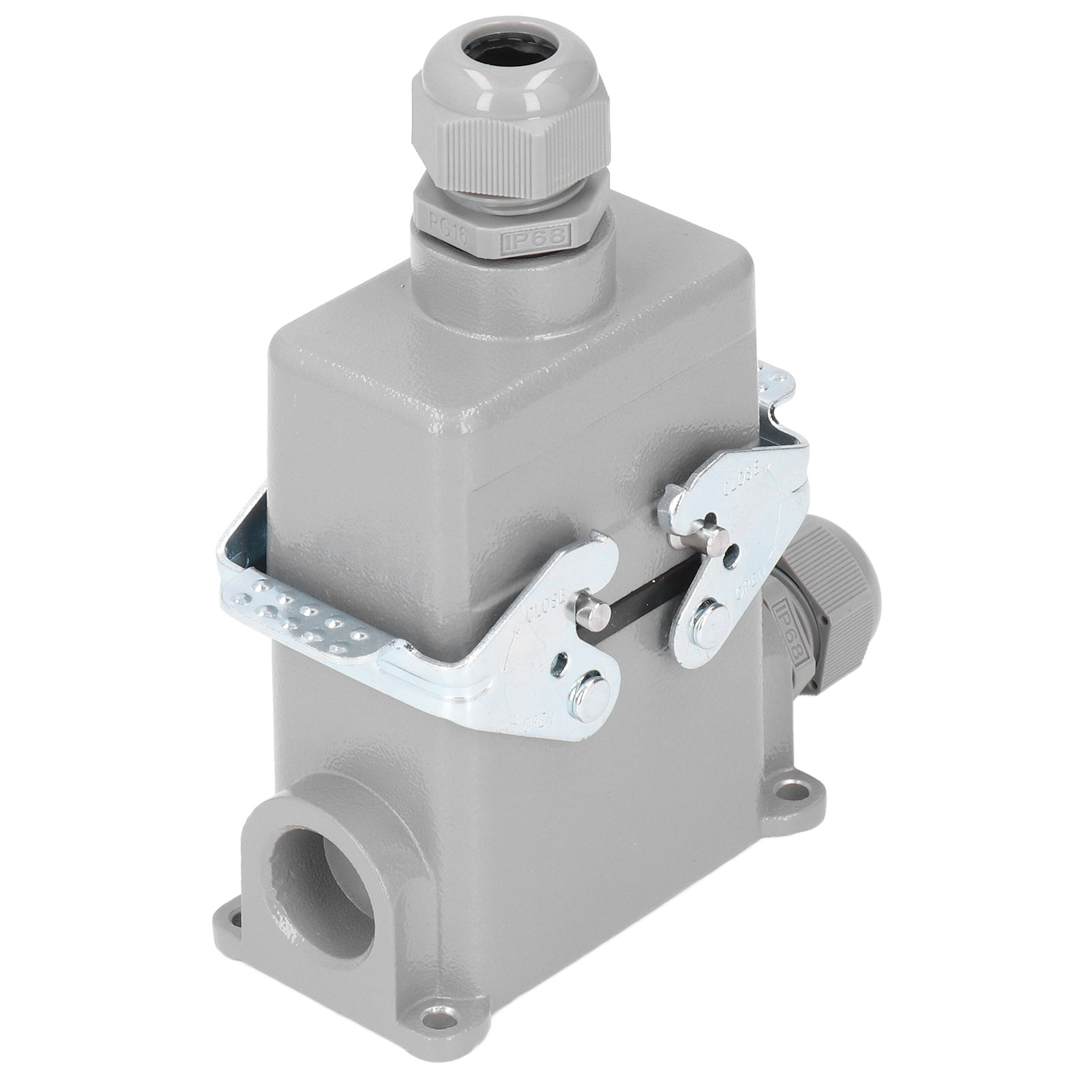 Wasserdichter Industriestecker 16a 500v, Rechteckige Buchse Aus Aluminiumgusslegierung, Robuster Stecker Für Den Professionellen Einsatz, Langlebiges Gehäuse.