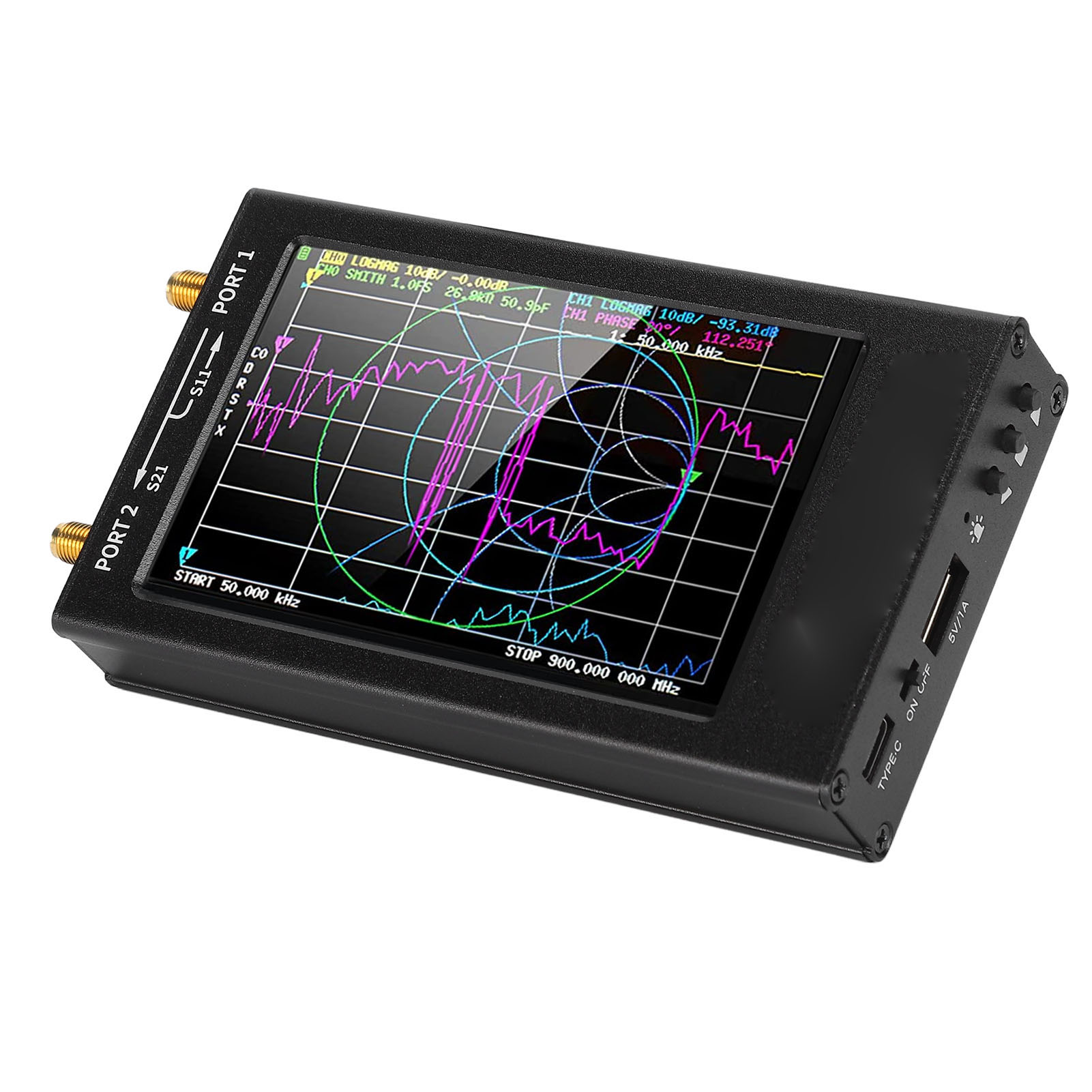 Nanovna-f 4,3-zoll-v2-vektornetzwerkanalysator, Antennentester (50 Khz–3 Ghz), Gehäuse Aus Aluminiumlegierung