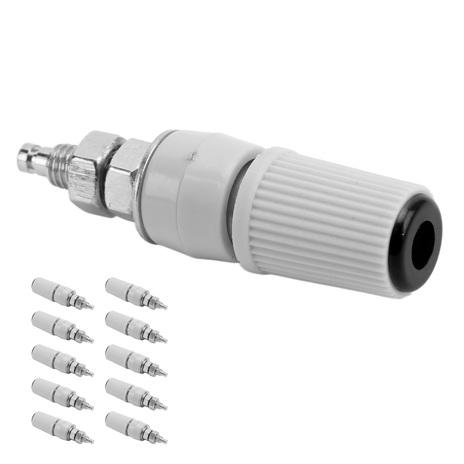 10 X 4 Mm M5 Bananenstecker, Vernickeltes Messing, Weiblich, Schwarz, Für Elektronische Geräte