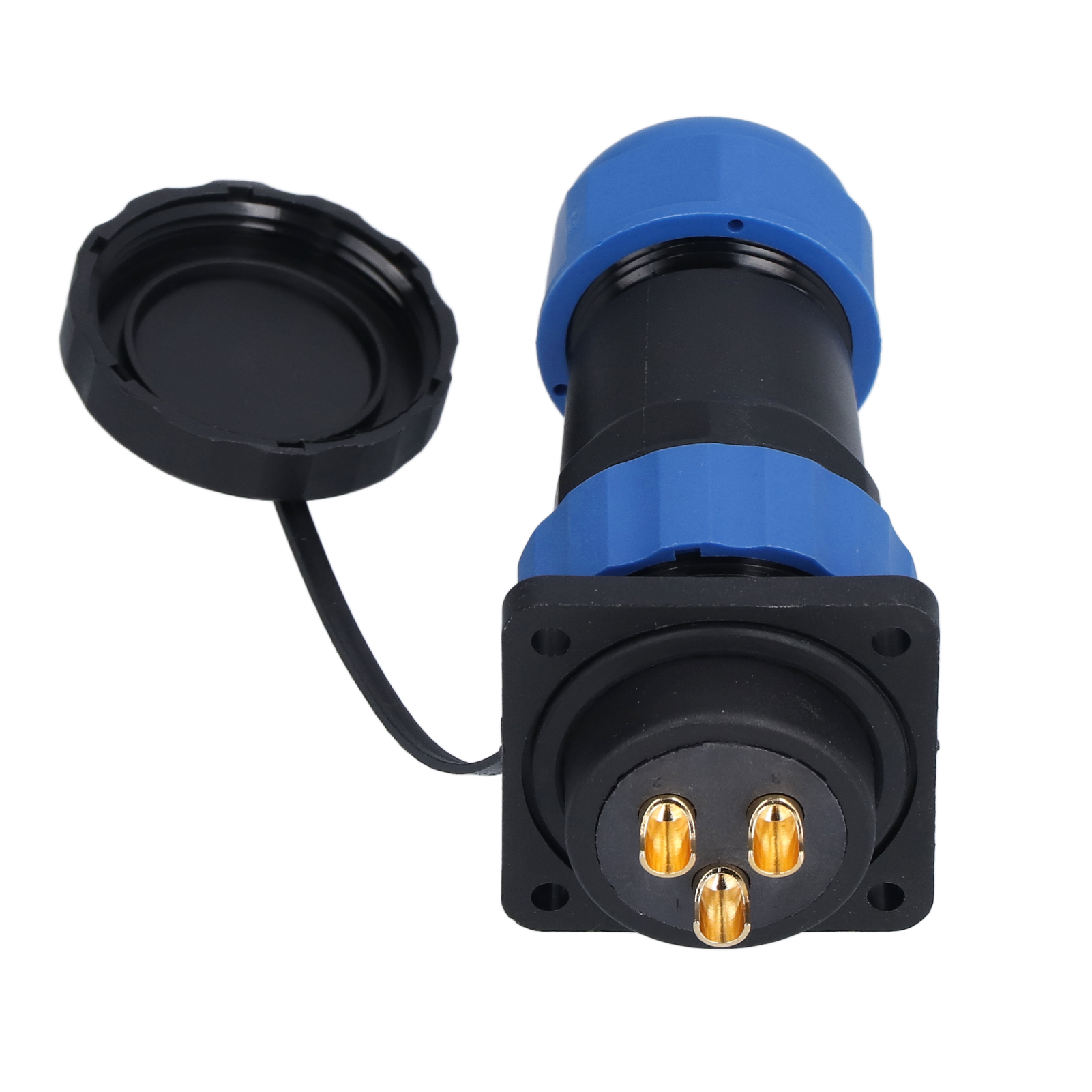 Wasserdichter 4-poliger Ip68-flugzeugstecker (vierpolgröße), 380 V, 45 A Nennleistung, Für Sp283-polige Kabel