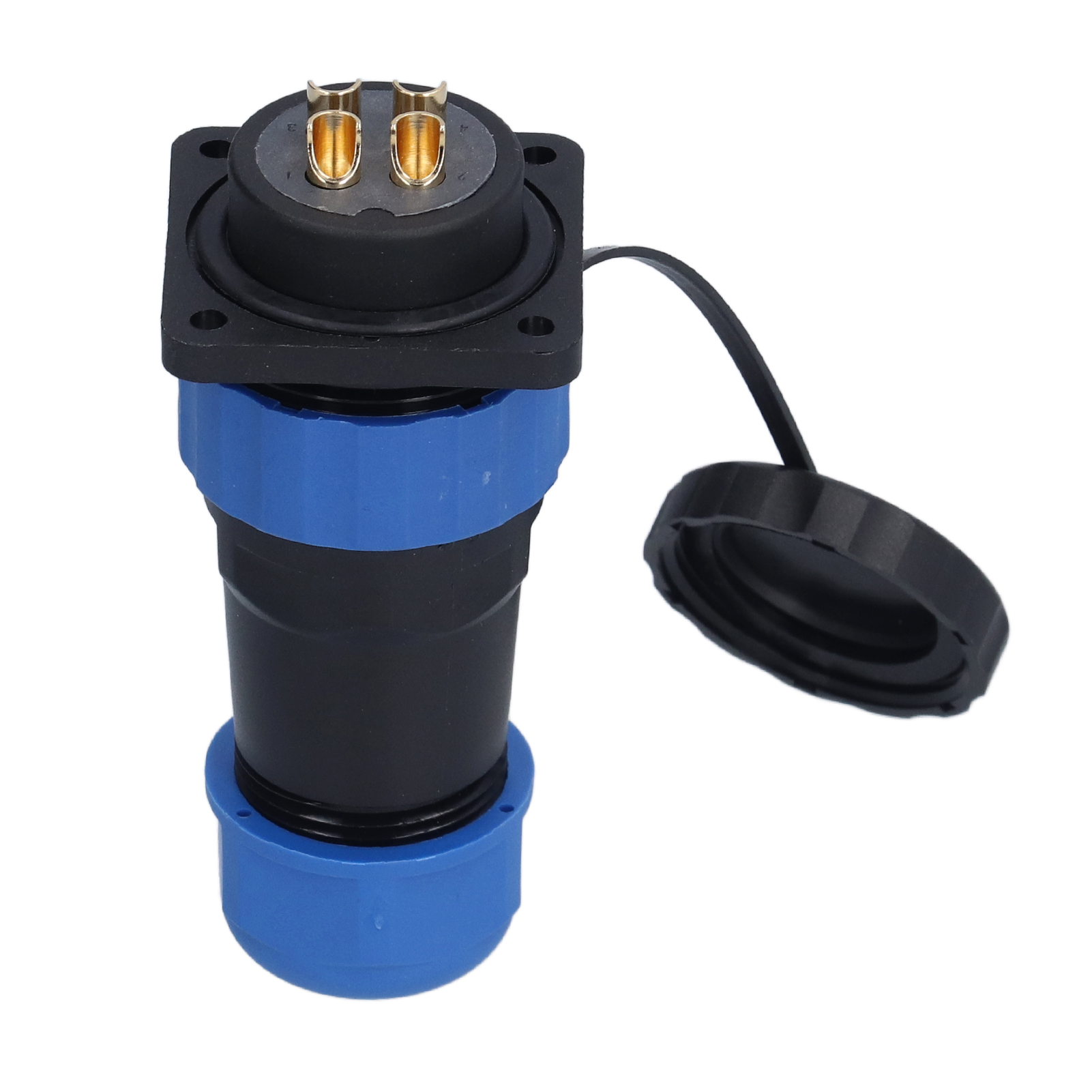Wasserdichter 4-poliger Ip68-flugzeugstecker (vierpolgröße), 380 V, 45 A Nennleistung, Für Sp284-poliges Kabel