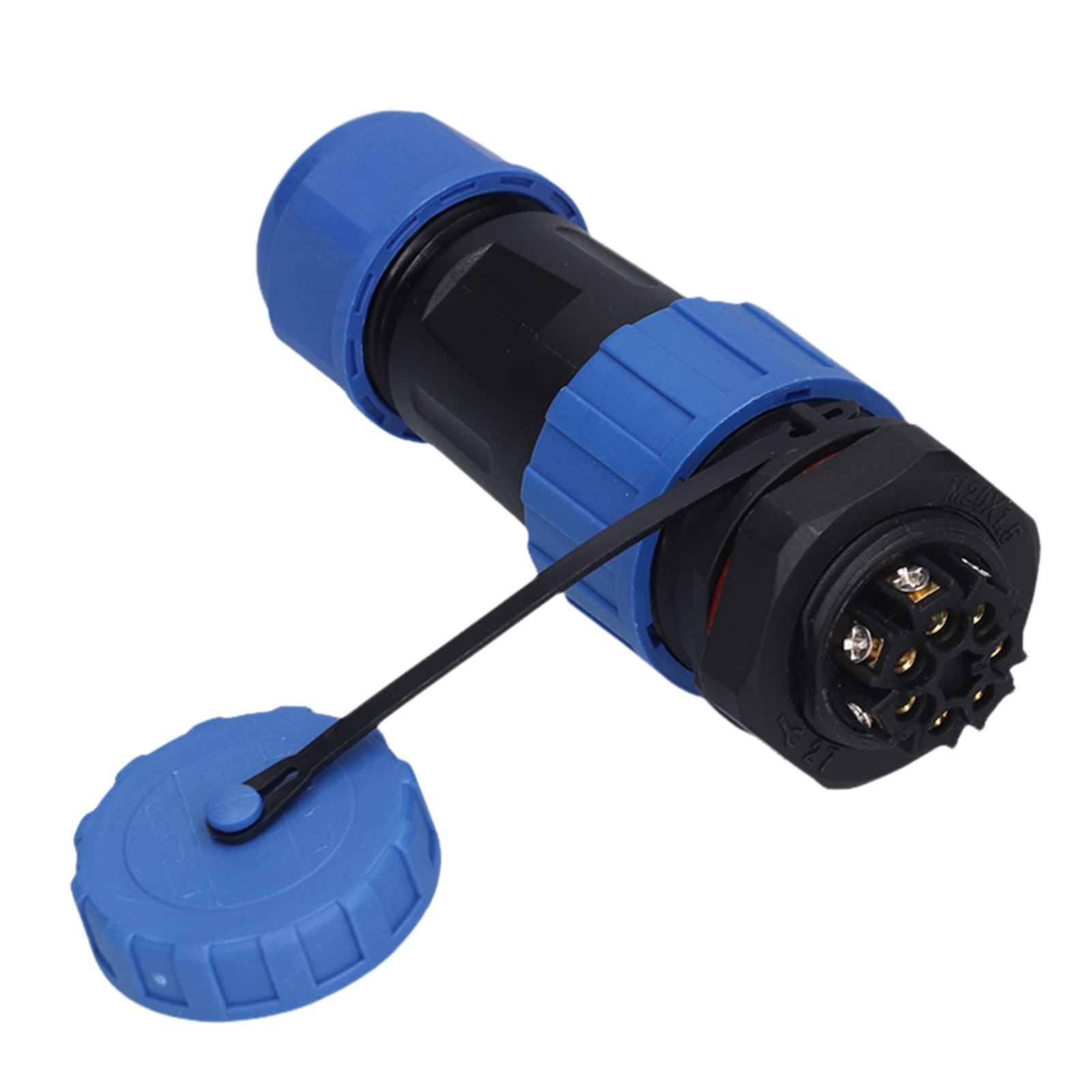 Ip68 Wasserdichter Luftfahrtstecker Lp207 250v 5a, Lötfreier Stecker (männlich/weiblich) Mit Überwurfmutter, 2-poliger Rundstecker