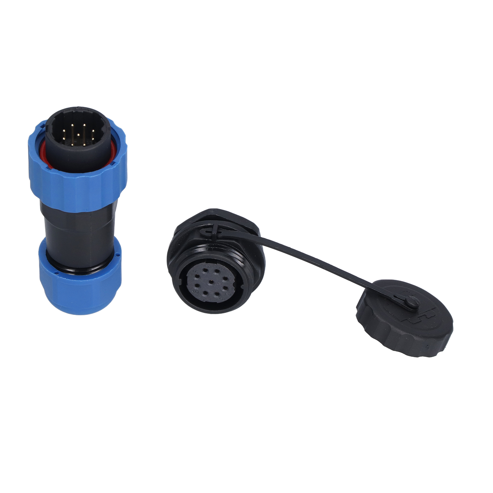 Wasserdichter Stecker Ip68, Sp209 5a 250v Luftfahrtstecker, Stecker/buchse, Rückseitige Mutter, 2-poliger Lötanschluss