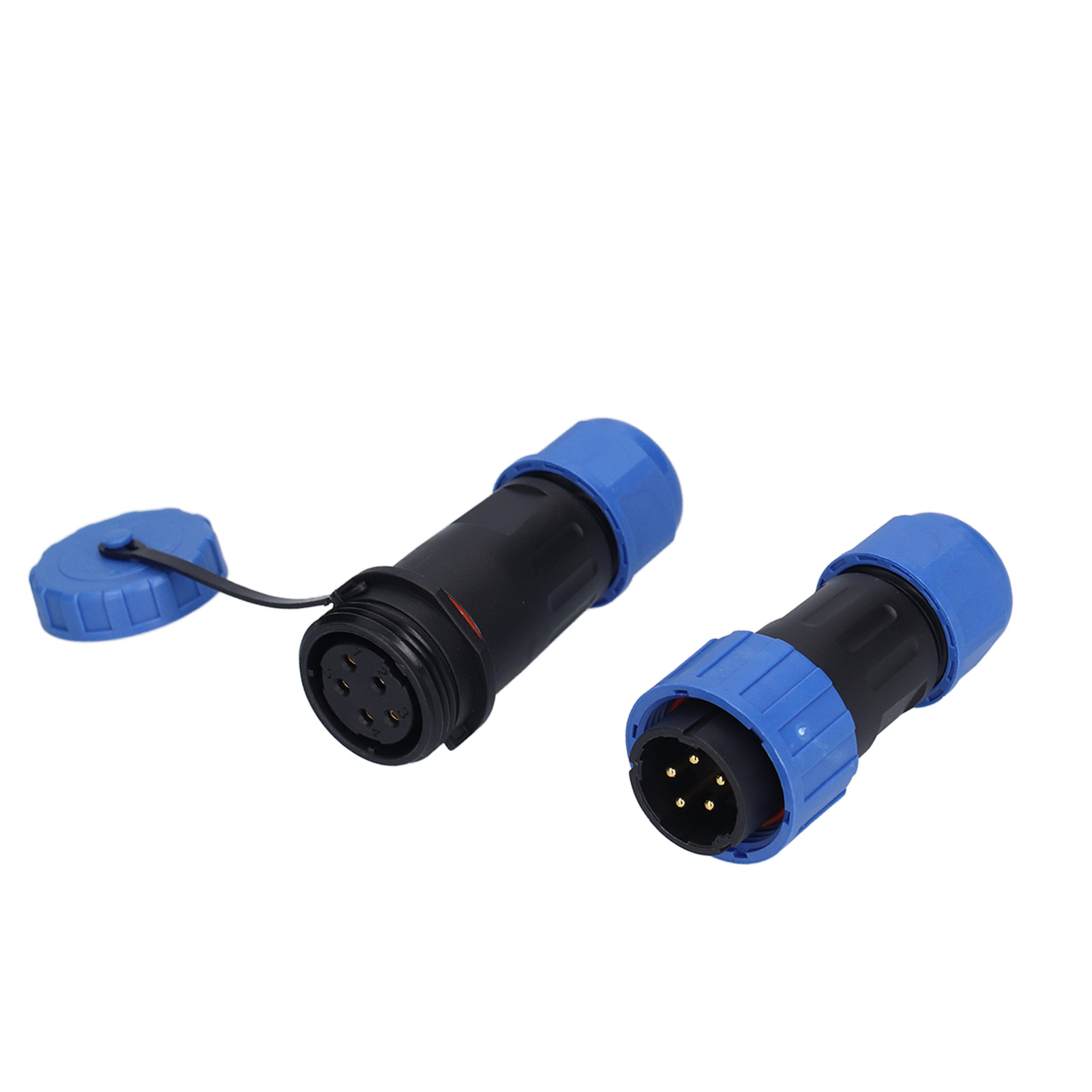 Ip68 Wasserdichter, Mehradriger, Lötfreier Flugzeugstecker Mit Verriegelung (stecker/buchse), 5-polige Buchse
