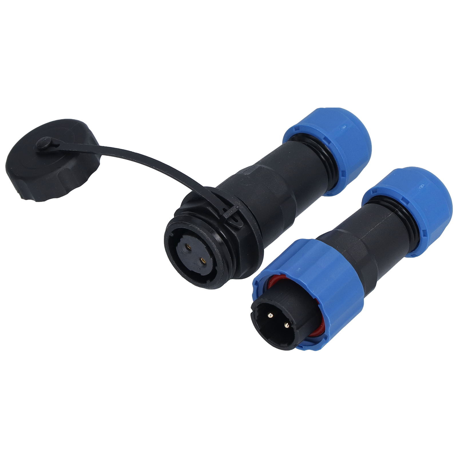 2-poliger Wasserdichter Luftfahrtstecker 380v 10a, Weiblicher Stecker, Oxidationsbeständig, Stabile Verbindung, Ip68, Für Feuchte, Industrielle Umgebungen.