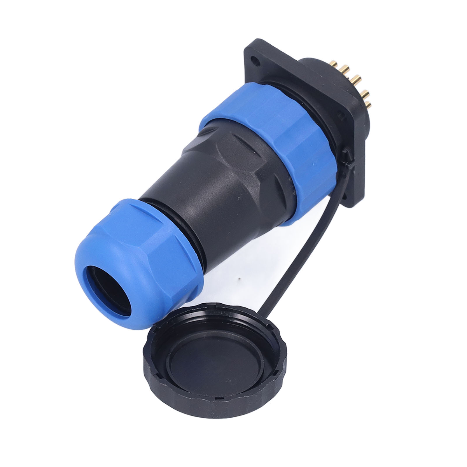 Ip68 Wasserdichter Elektrischer Steckverbinder Sp2816, 4-poliger Quadratischer Luftfahrtstecker, Männlich/weiblich, 380 V 10 A, Wasserdichter Rundstecker Für Industrielle Verkabelung