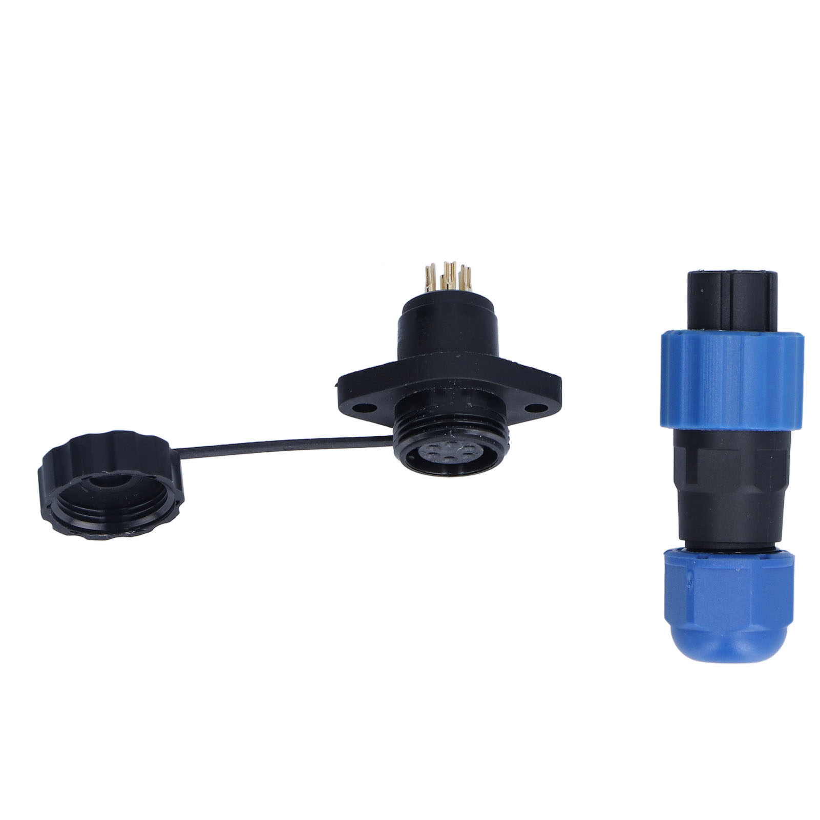 Ip68 Wasserdichter Industriestecker Sp136 2-polig, Flanschmontage Stecker Und Buchse, Luftfahrt 250v 5a, Männlich Weiblich, Für Industrielle Anwendungen.