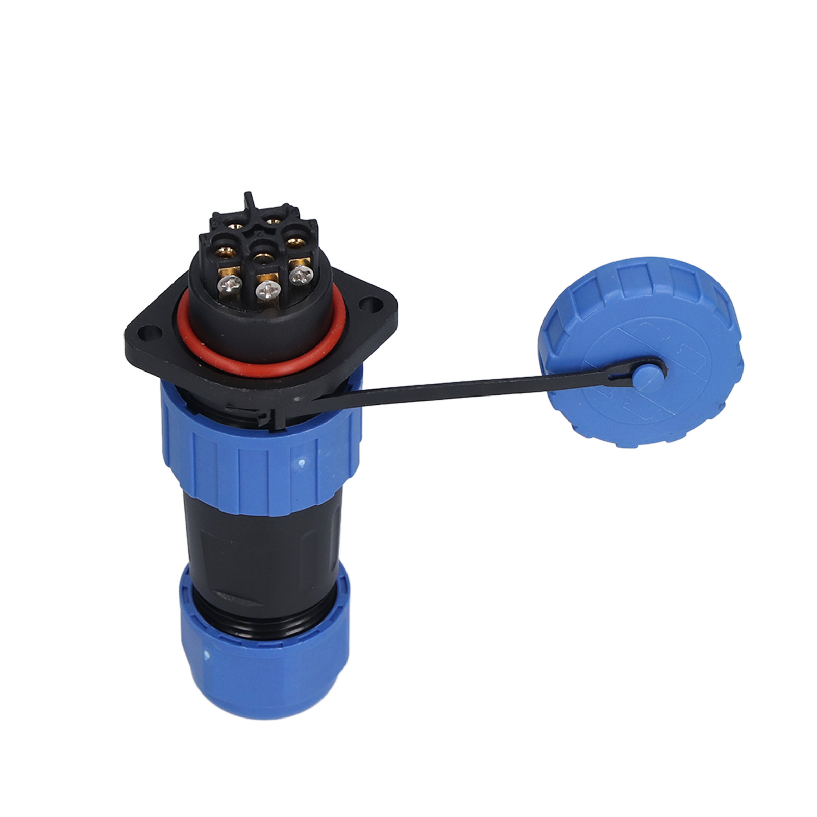 Ip68 Wasserdichter 250v 12mm Lp20 5-poliger Luftfahrt-elektrostecker, Weibliche Buchse Mit Schraubflansch, Wasserdichter Kabelanschluss, Wasserdichter Industrie-panel-stecker.