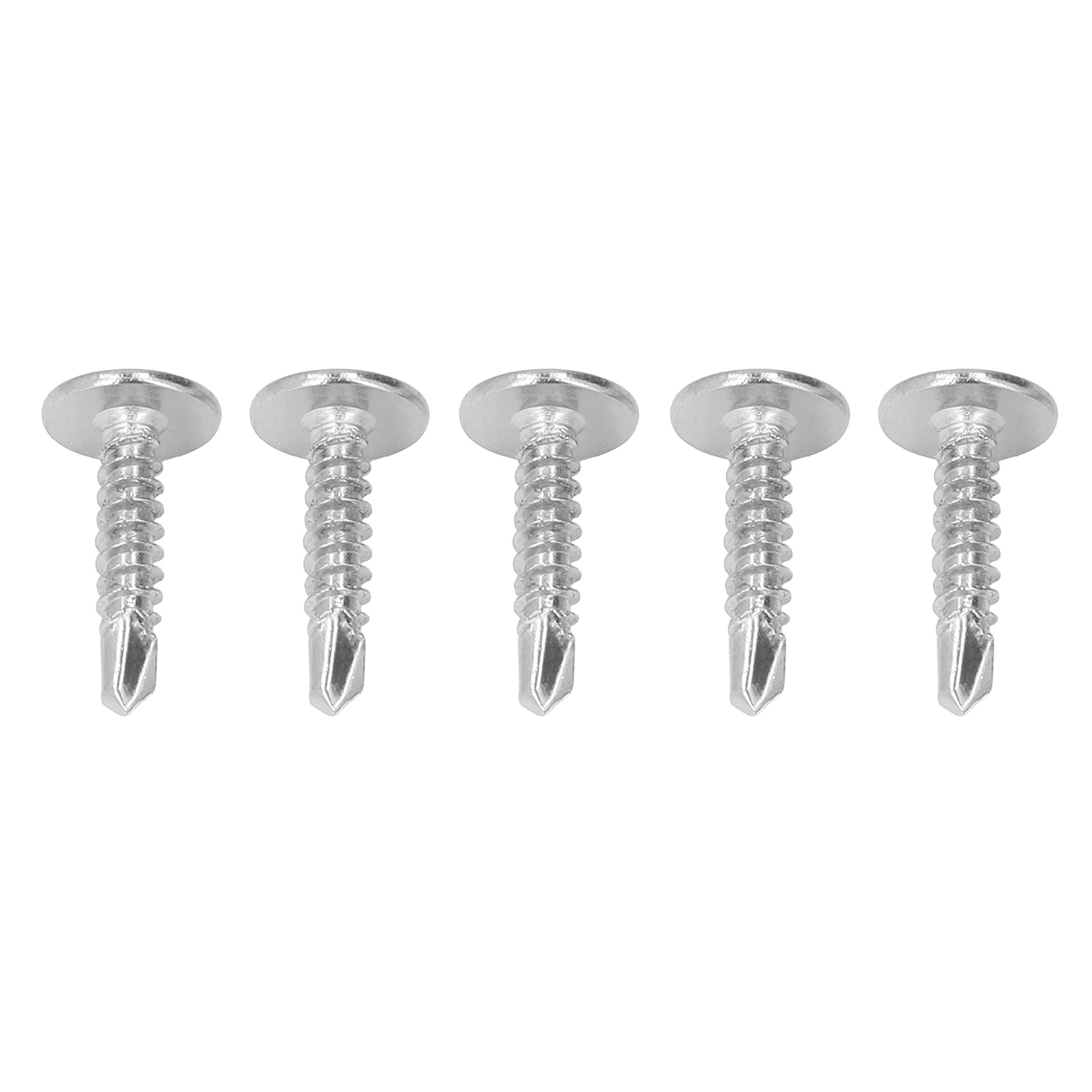 100 Selbstbohrende Holzschrauben Aus Edelstahl, Runder Senkkopf Mit Unterlegscheibe, Befestigungsset 4,2 X 19 Mm, Robuste Schrauben Für Heimwerker Und Montagearbeiten