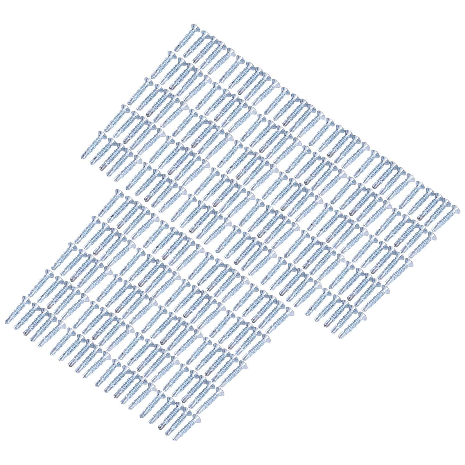 Selbstbohrende Blechschrauben, 250 Stück, Verzinkter Kohlenstoffstahl, Senkkopf Mit Kreuzschlitz, Metallbefestigung M4,2 X 25 Mm