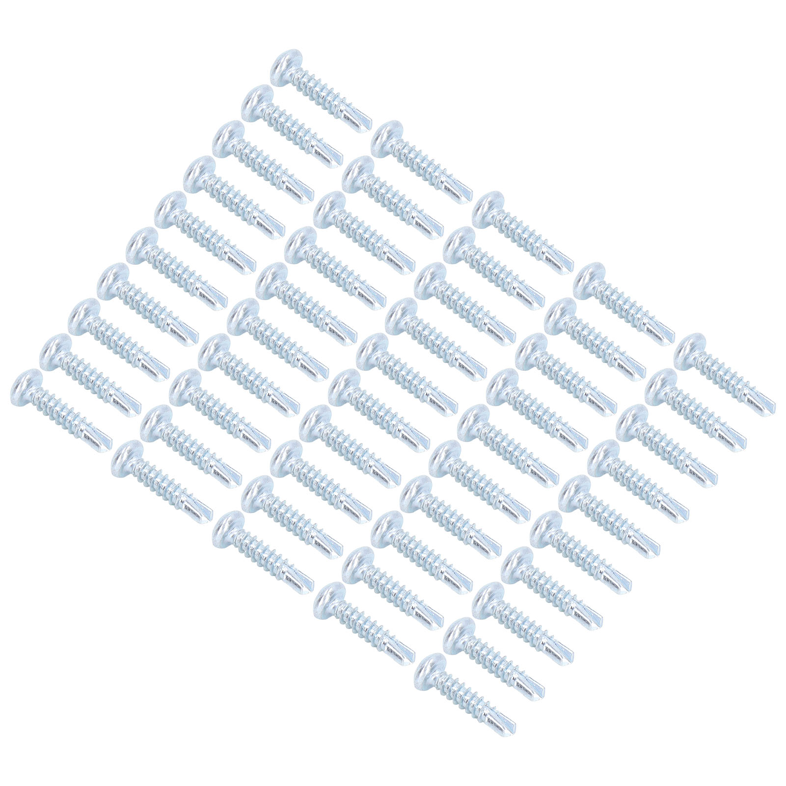 Selbstbohrende Rundkopf-maschinenschrauben, 50 Stück, Aus Kohlenstoffstahl, 4,2 X 19 Mm, Befestigungsset Für Reparaturen, Kreuzschlitzschrauben