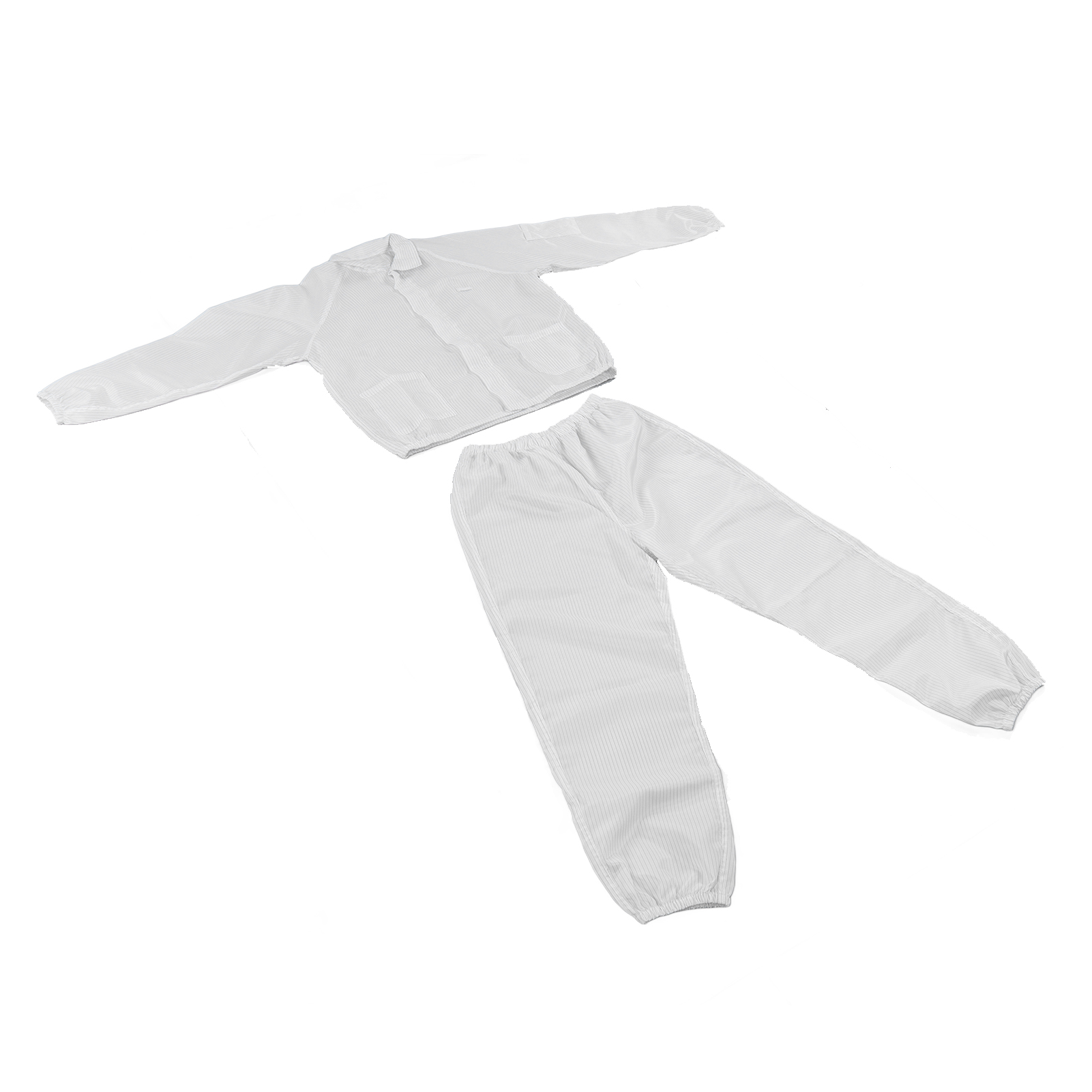 Weißer Antistatischer Polyester-schutzoverall, Arbeitskleidung, Werkstatt-sicherheitskleidung