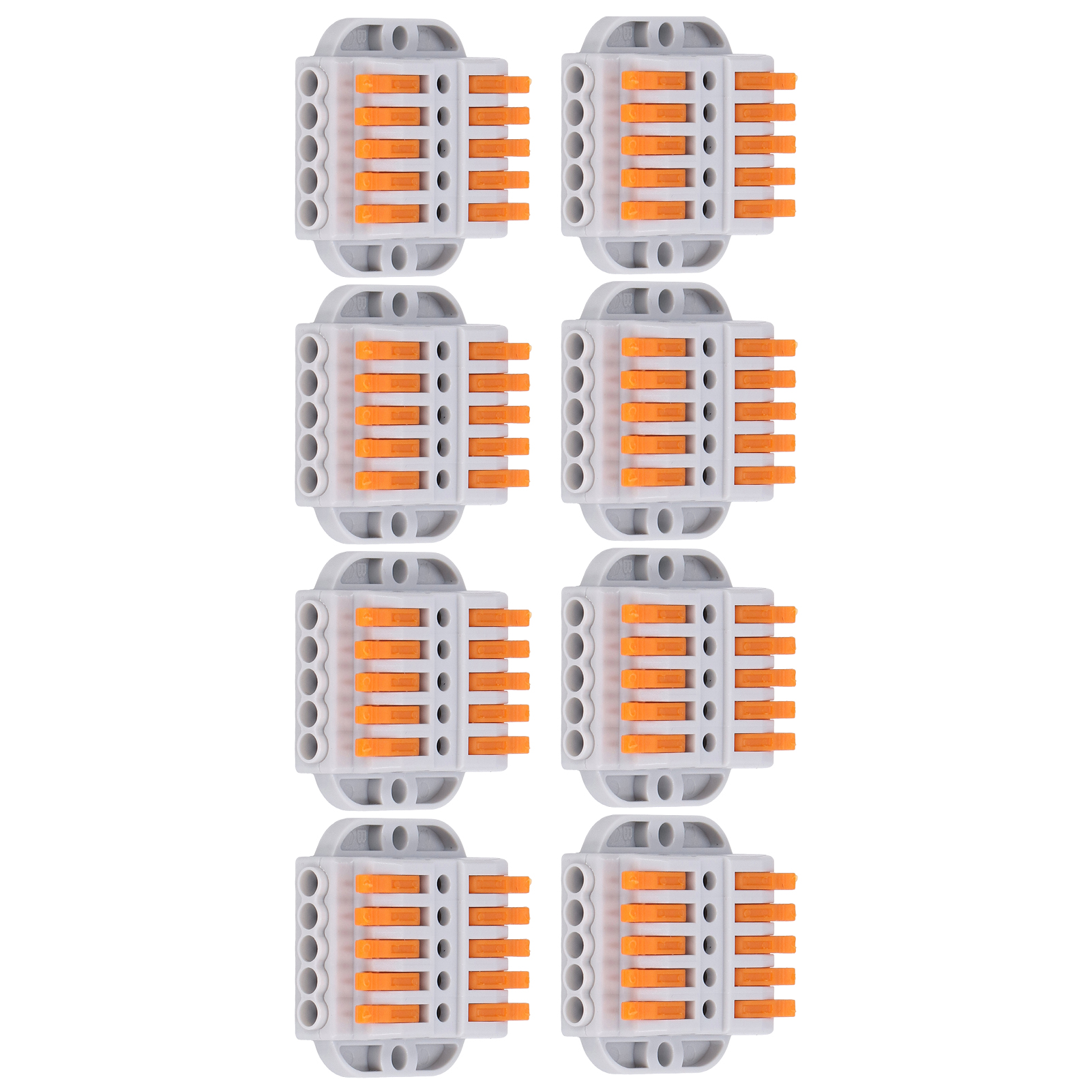 8-teiliger Elektrischer Drahtverbinder, 223-5p Hebel-schnellanschlussklemme, Lötfreies Kabelverbindungsset
